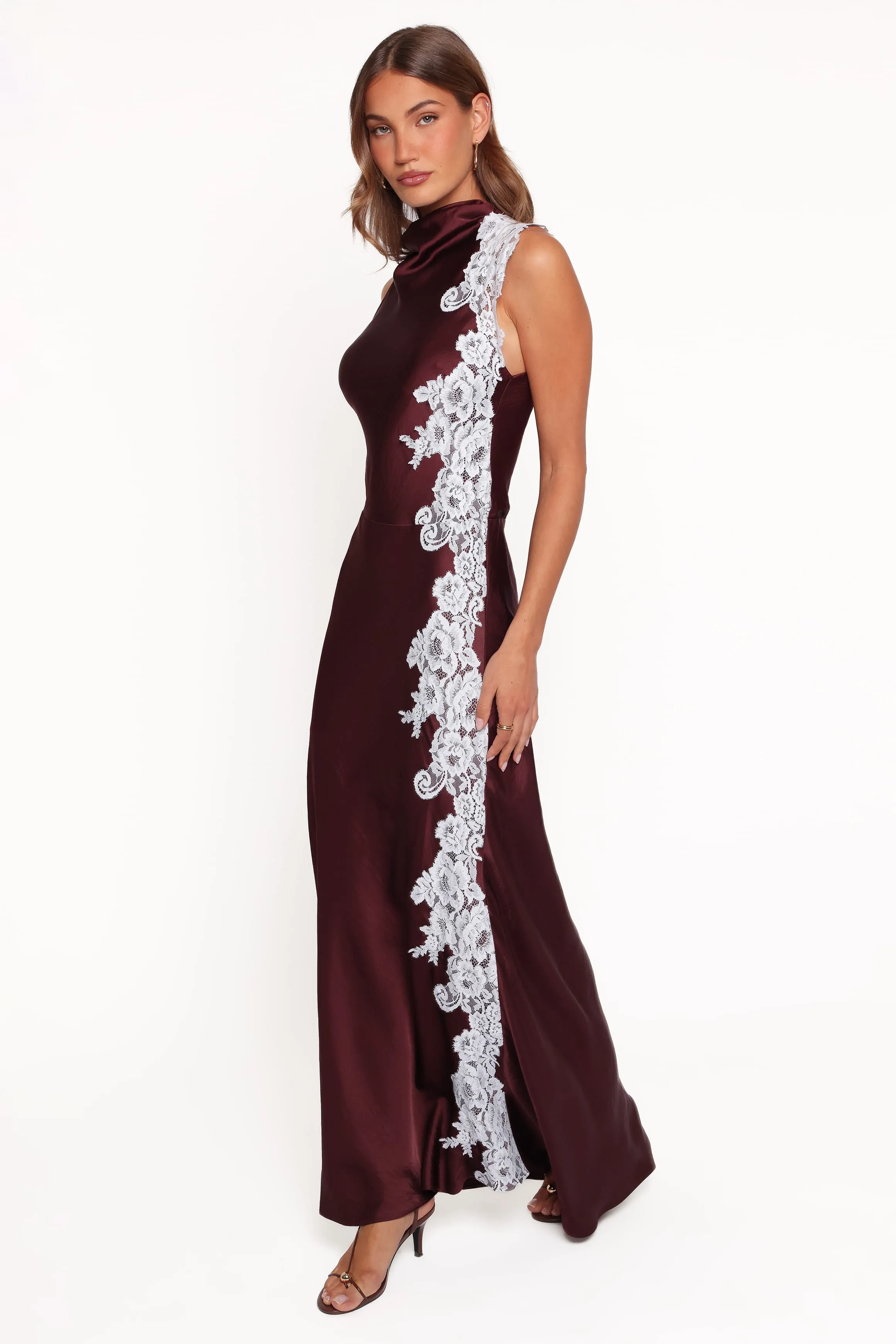 Lunita Halterneck Maxi Dress - Brown/Blue sold by Petal & Pup product image thumbnail 3