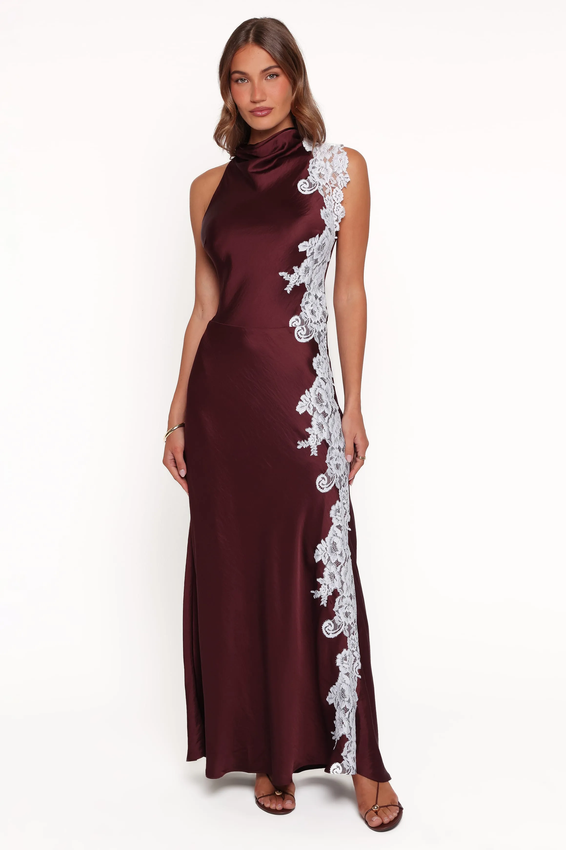 Lunita Halterneck Maxi Dress - Brown/Blue sold by Petal & Pup product image thumbnail 5