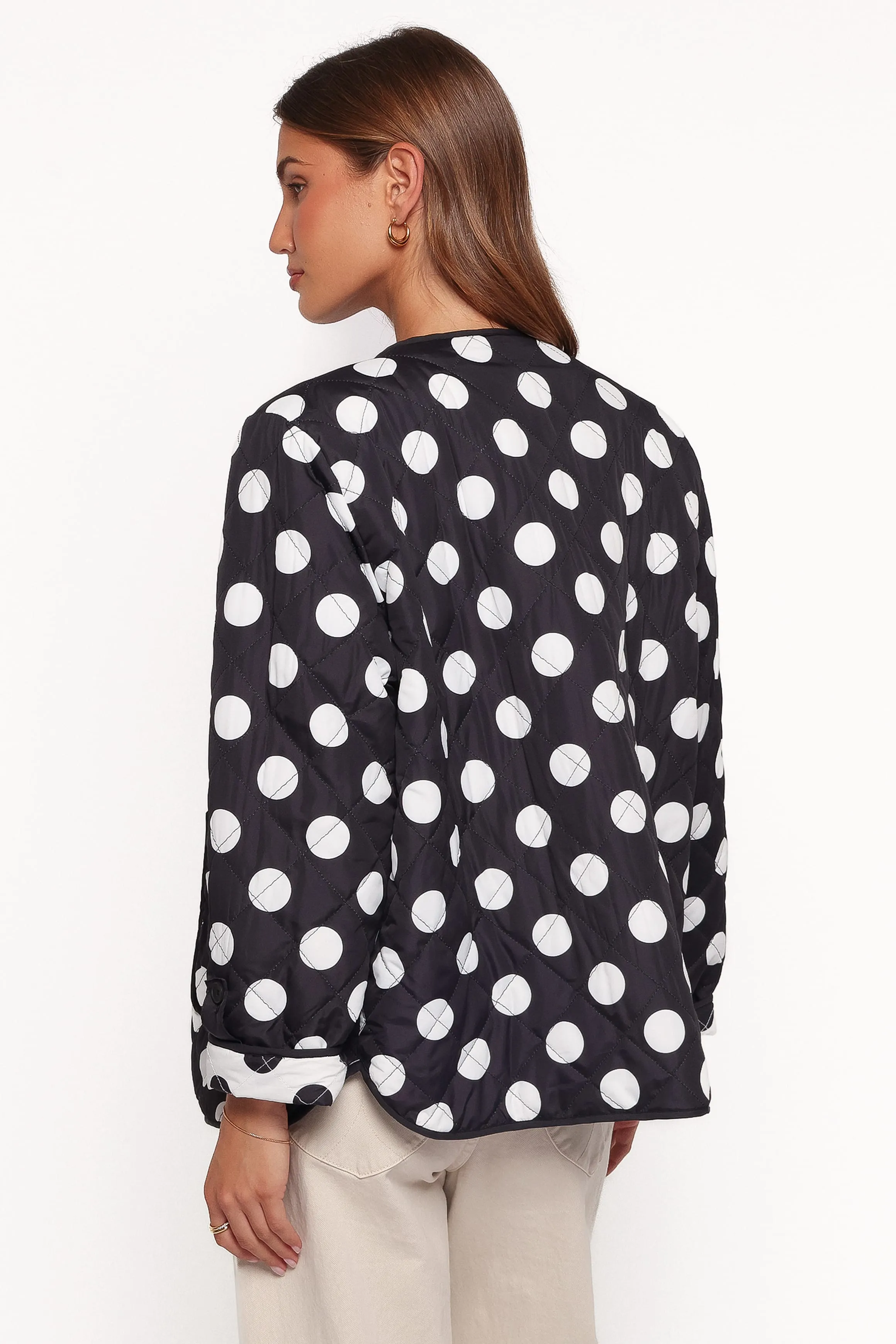 Immy Reversible Puffer Jacket - Black/White Dot sold by Petal & Pup product image thumbnail 5