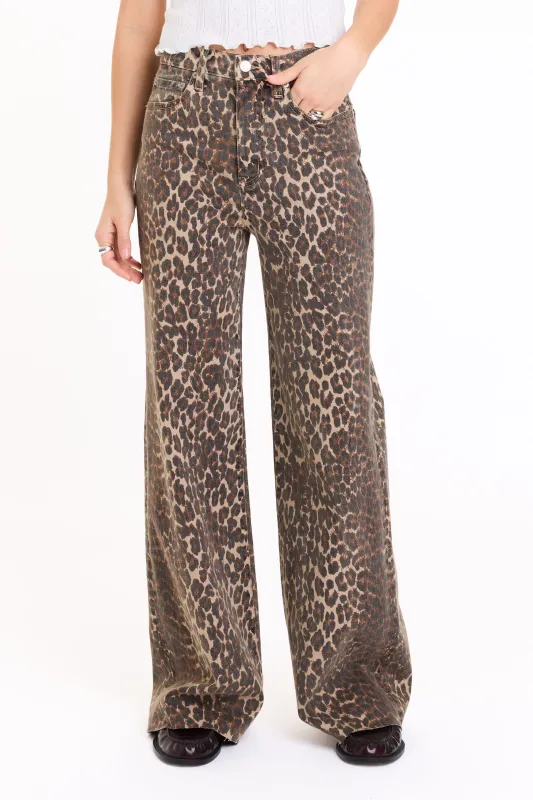 Daze Far Out Wide Leg Denim - Cool Cat made by Petal & Pup