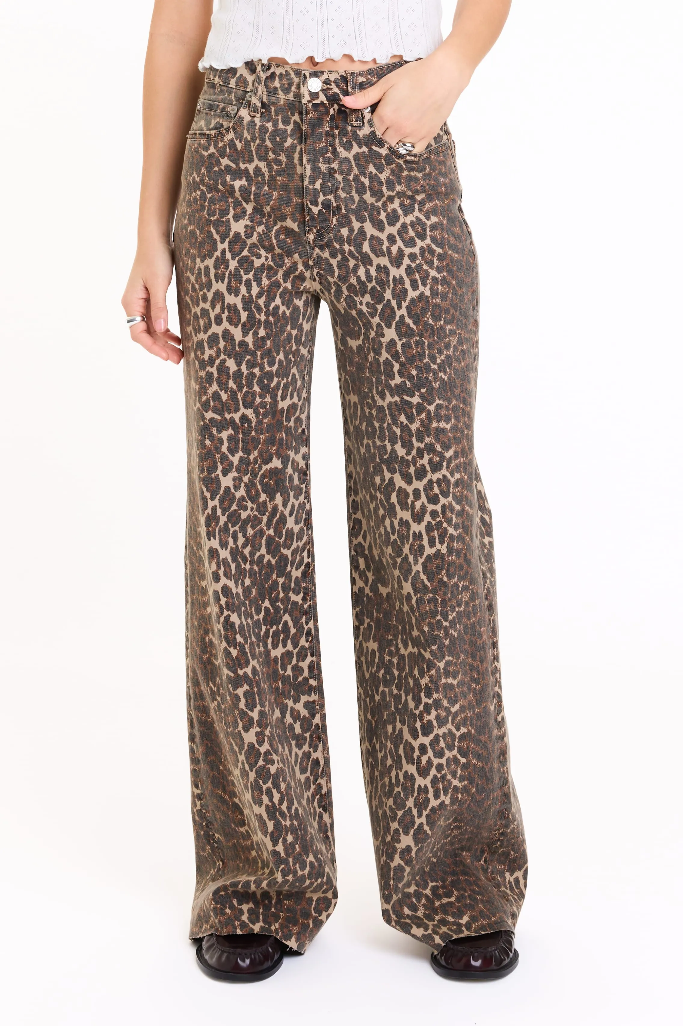 Daze Far Out Wide Leg Denim - Cool Cat sold by Petal & Pup