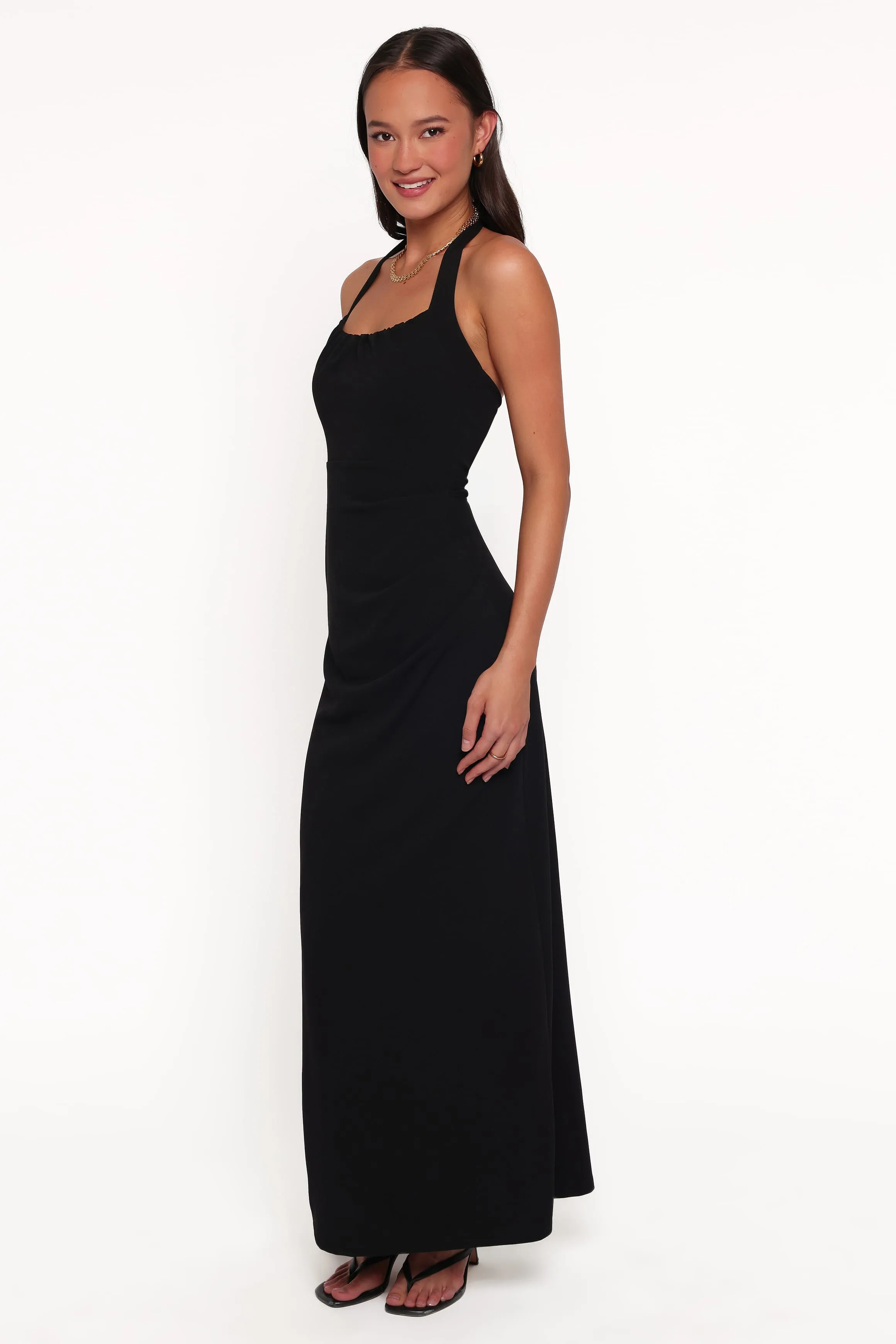 Femina Halterneck Maxi Dress - Black sold by Petal & Pup product image thumbnail 3