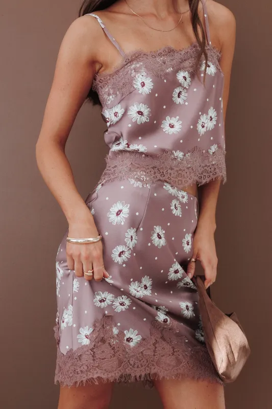 Beverly Skirt Set - Mauve Floral made by Petal & Pup
