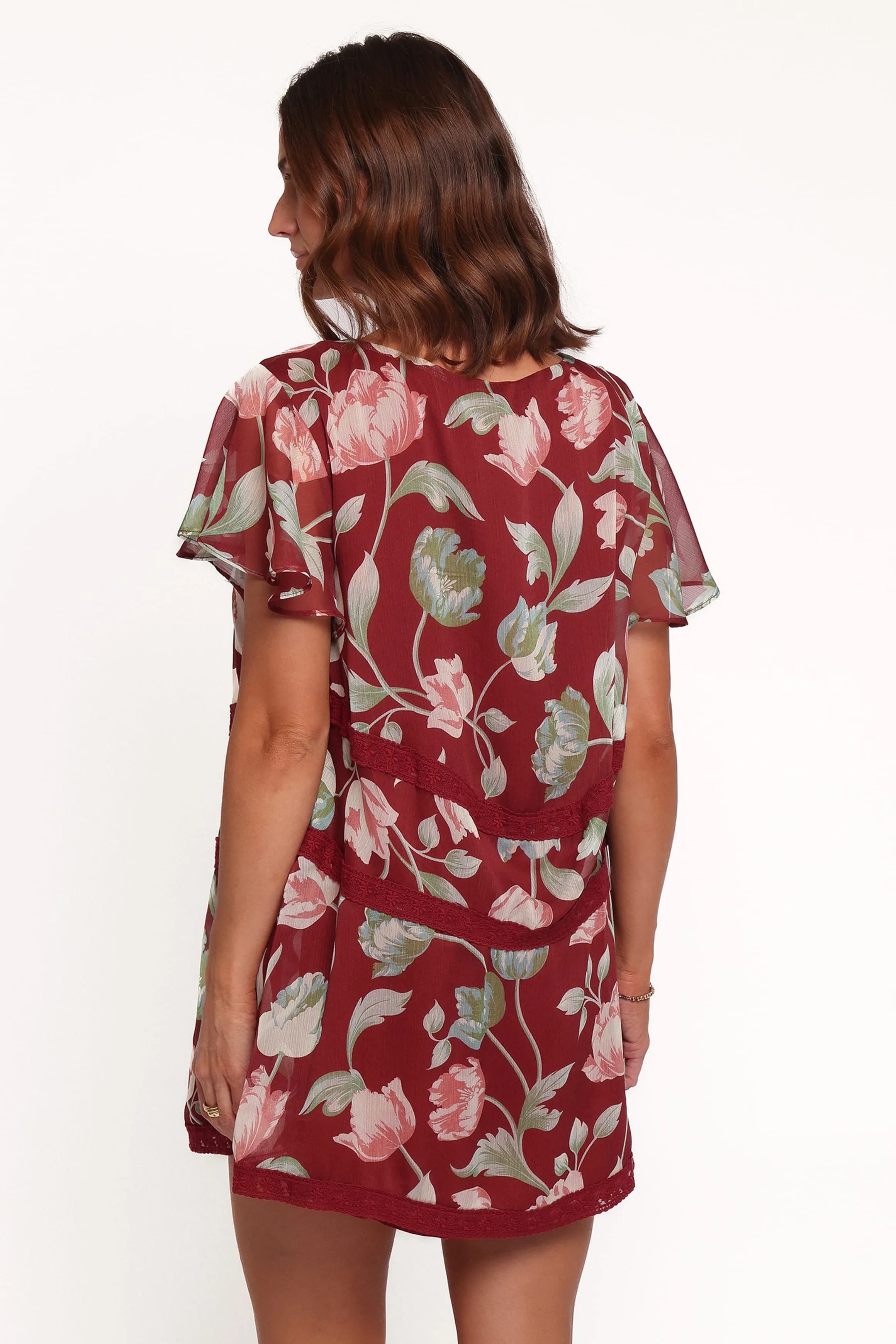 Java Mini Dress - Red Tulip Floral sold by Petal & Pup product image thumbnail 5