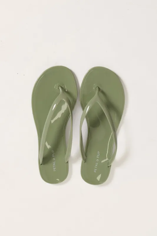 Brooklyn Jelly Sandal - Sage made by Petal & Pup