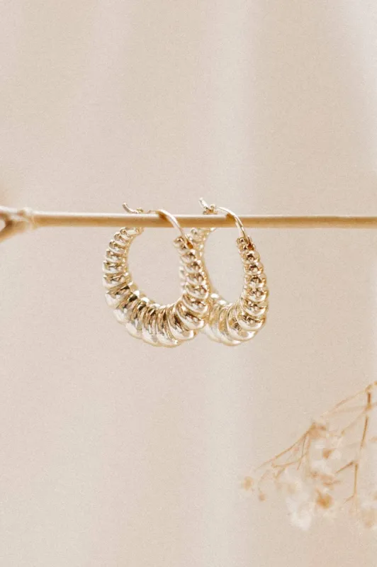 Jessa Earrings - Gold sold by Petal & Pup