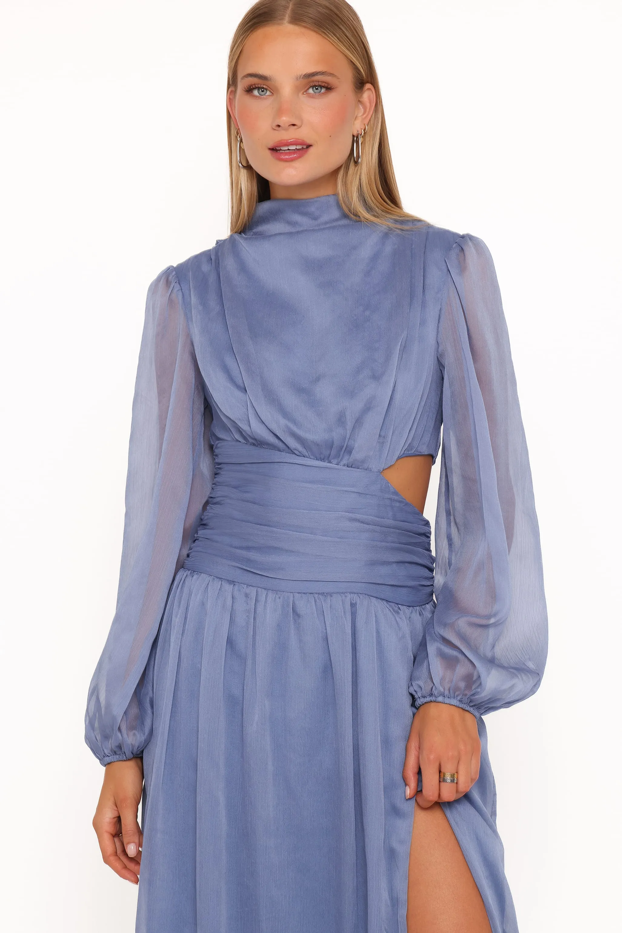 Neveah Long Sleeve Maxi Dress - Dusty Blue sold by Petal & Pup product image thumbnail 3