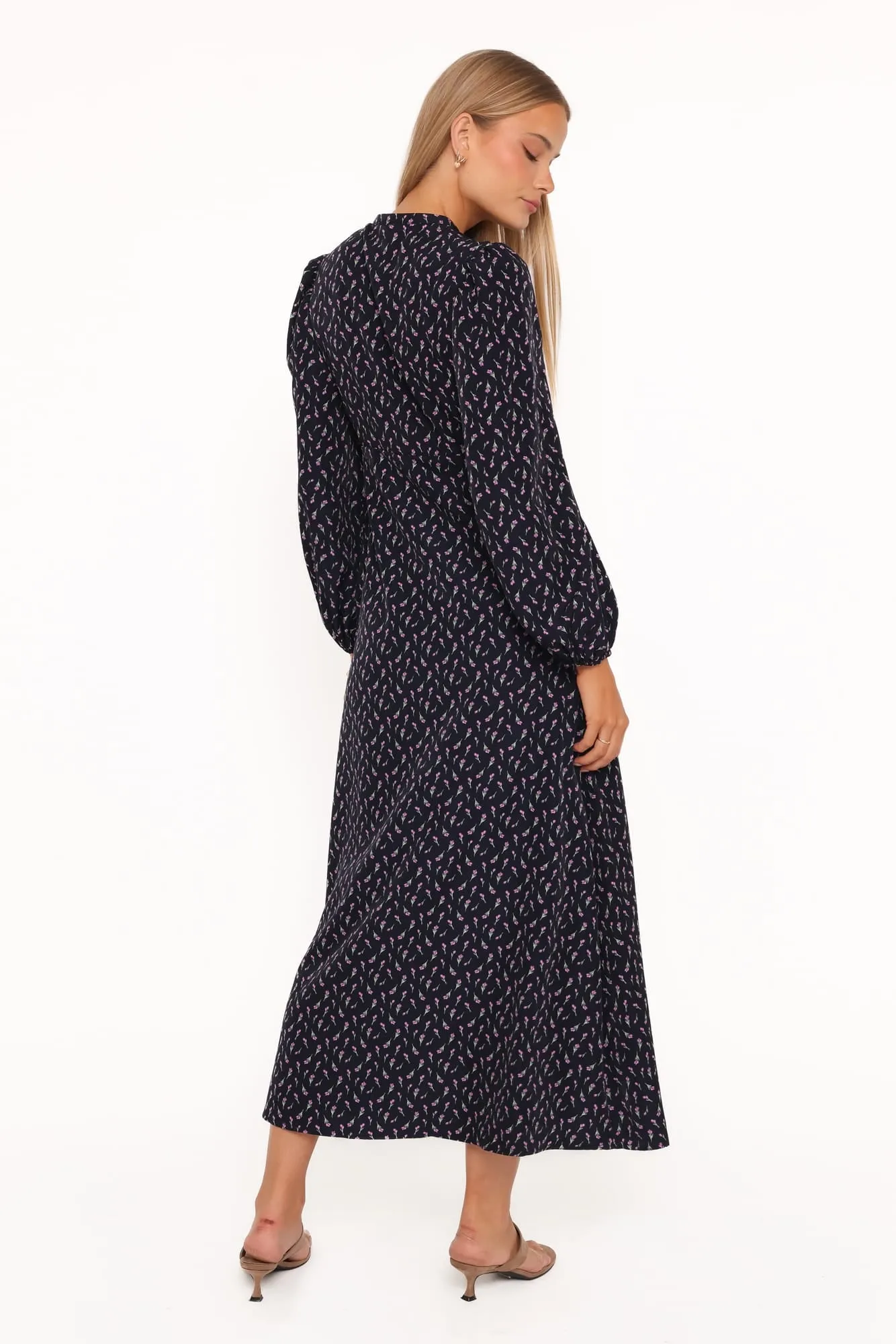 Tillie Long Sleeve Maxi Dress - Navy Tulip Floral sold by Petal & Pup product image thumbnail 5