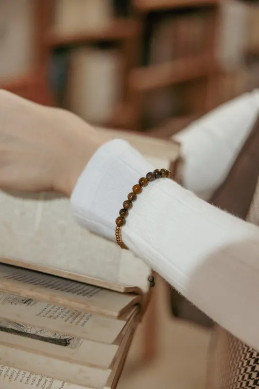 Jordana Beaded Bracelet - Brown made by Petal & Pup