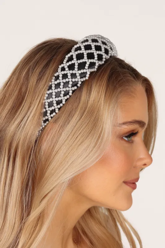 Blair Headband - Black/Pearl sold by Petal & Pup