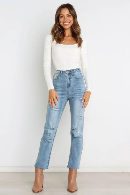 Iris Jeans - Mid Blue Wash sold by Petal & Pup