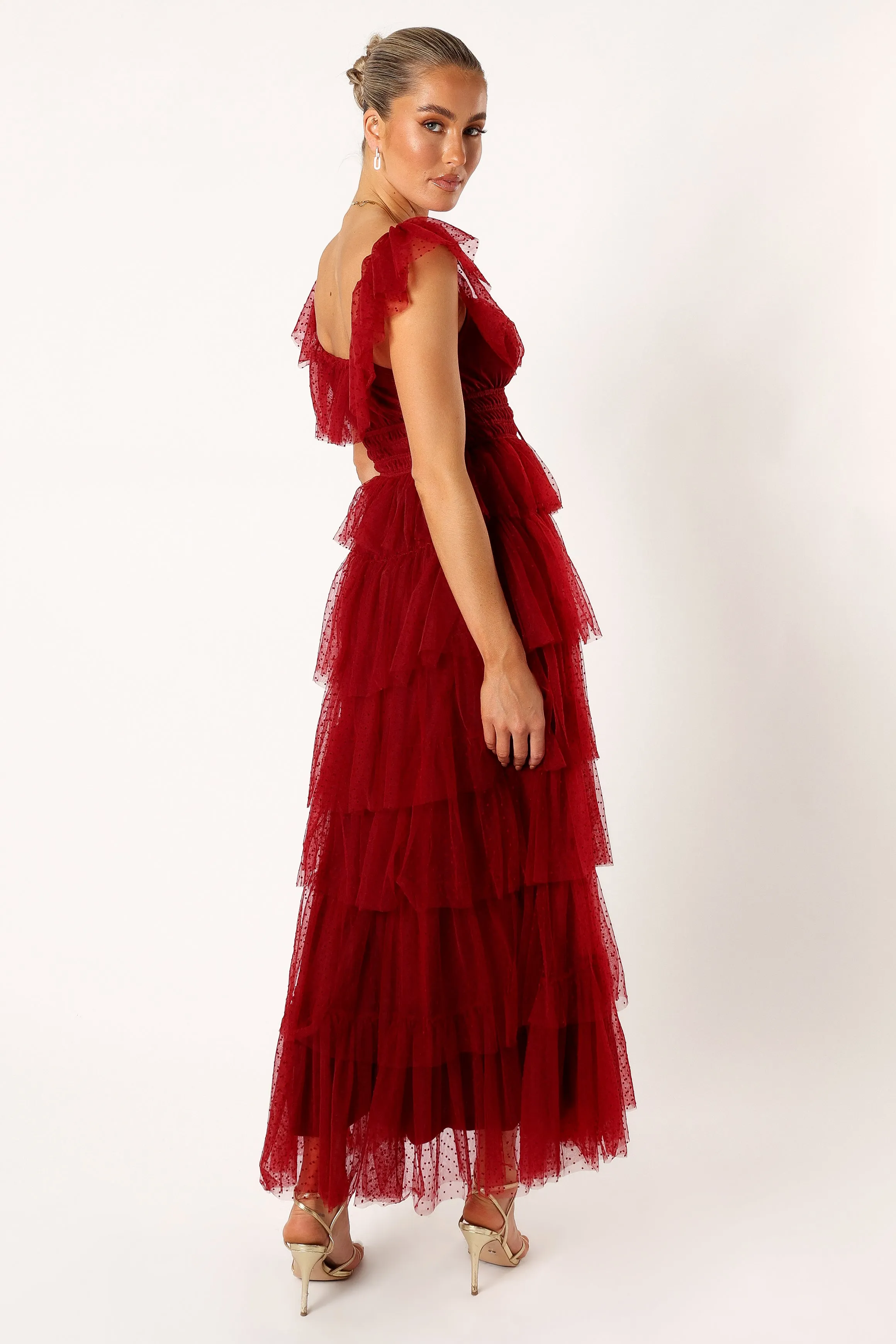 Belle Maxi Dress - Burgundy sold by Petal & Pup product image thumbnail 3