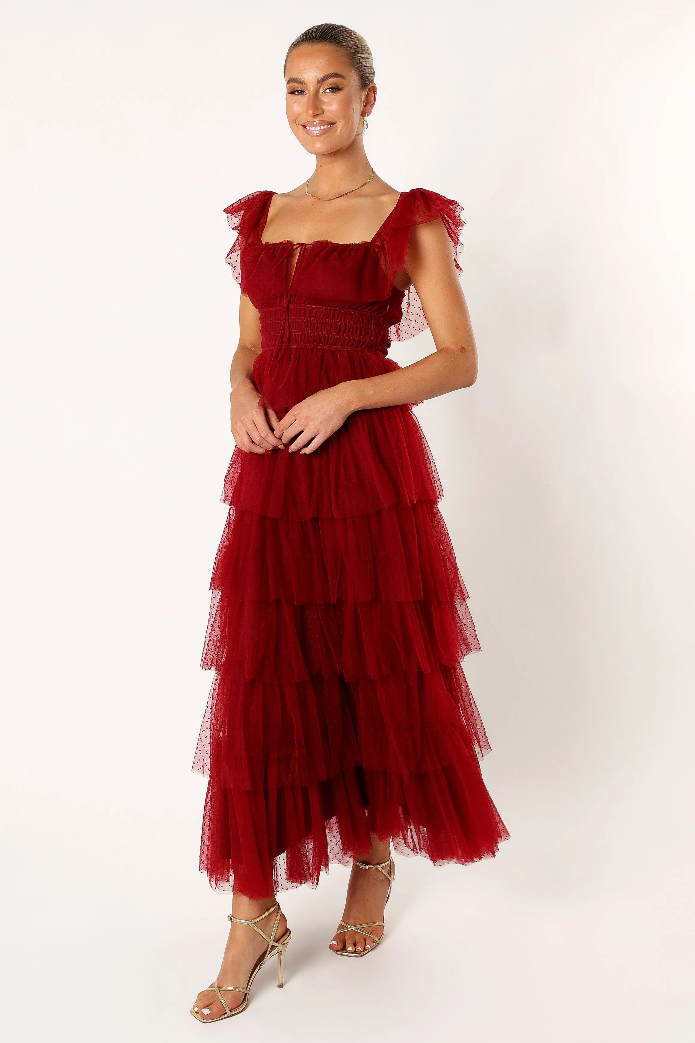 Belle Maxi Dress - Burgundy sold by Petal & Pup product image thumbnail 4