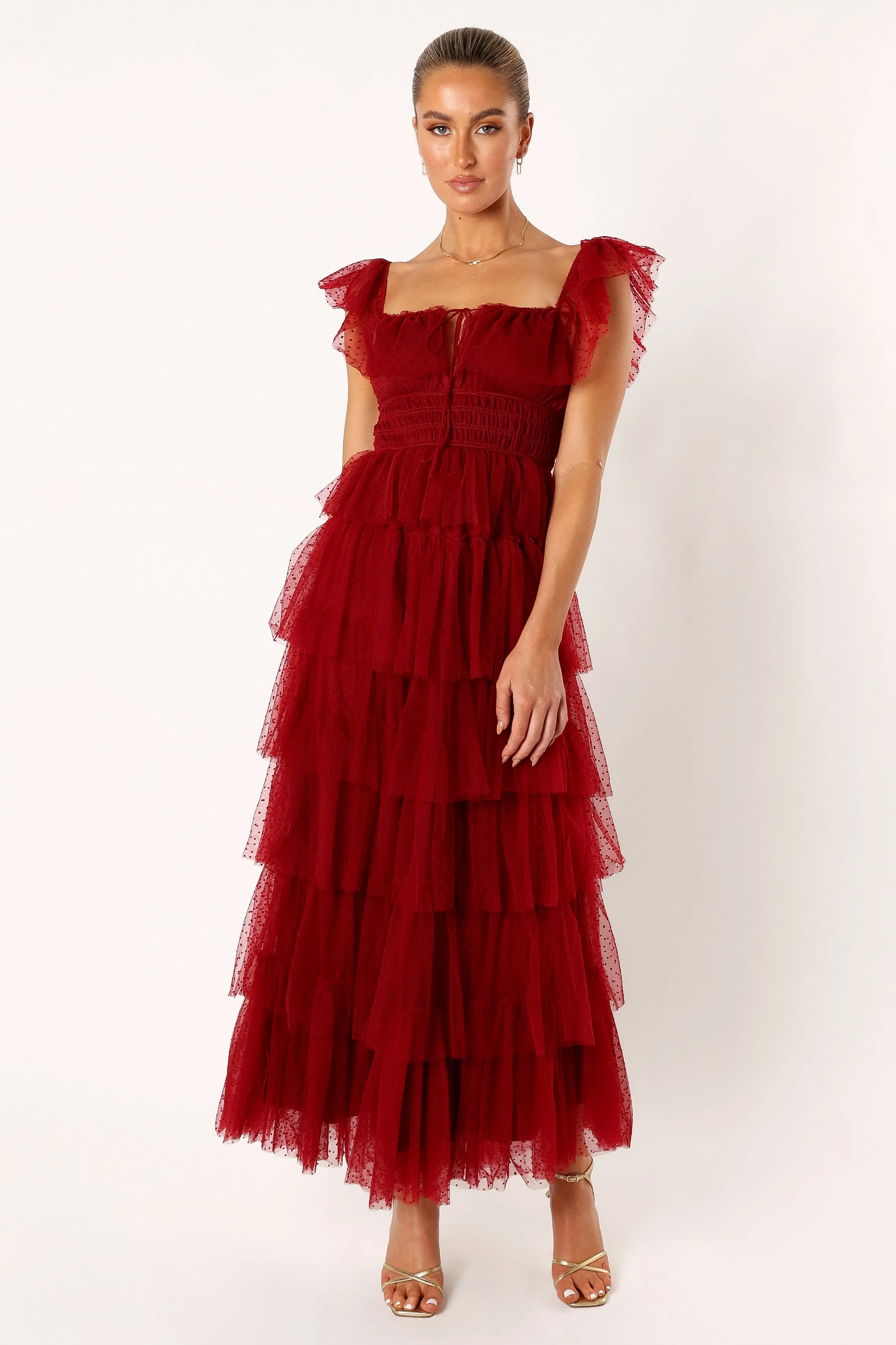 Belle Maxi Dress - Burgundy sold by Petal & Pup product image thumbnail 5