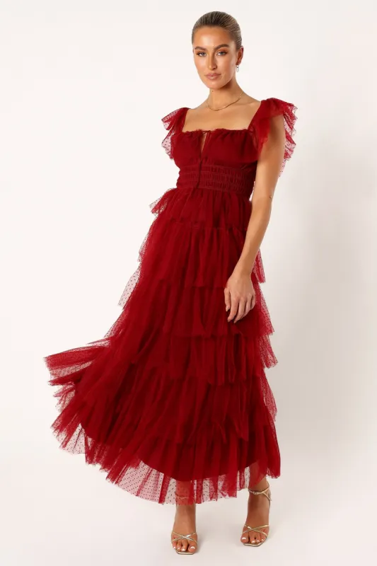 Belle Maxi Dress - Burgundy sold by Petal & Pup