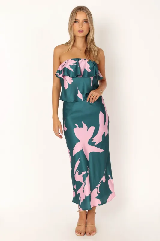 Portia Two Piece Set - Teal Floral sold by Petal & Pup