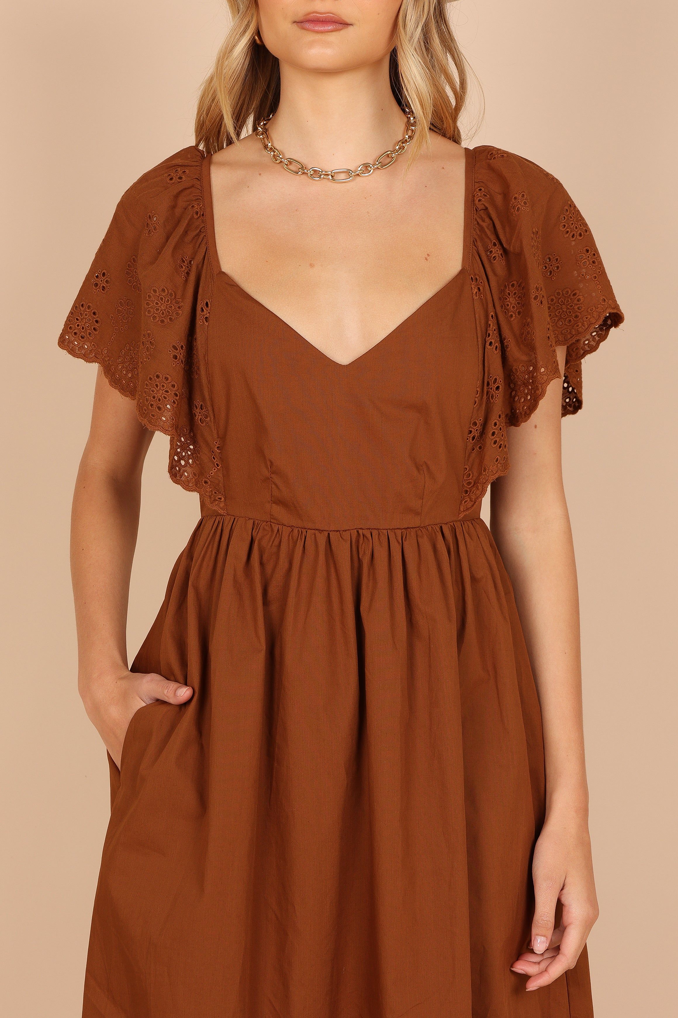Jacinda Maxi Dress - Chocolate sold by Petal & Pup product image thumbnail 5