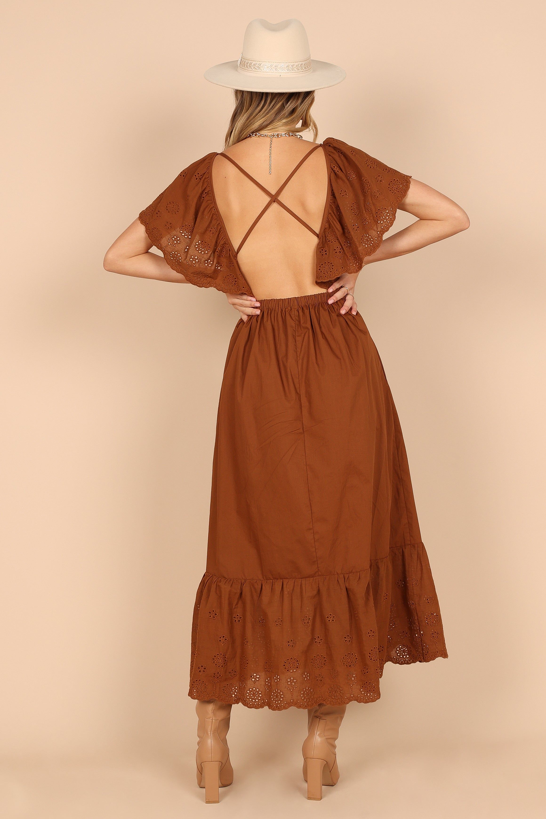 Jacinda Maxi Dress - Chocolate sold by Petal & Pup product image thumbnail 6