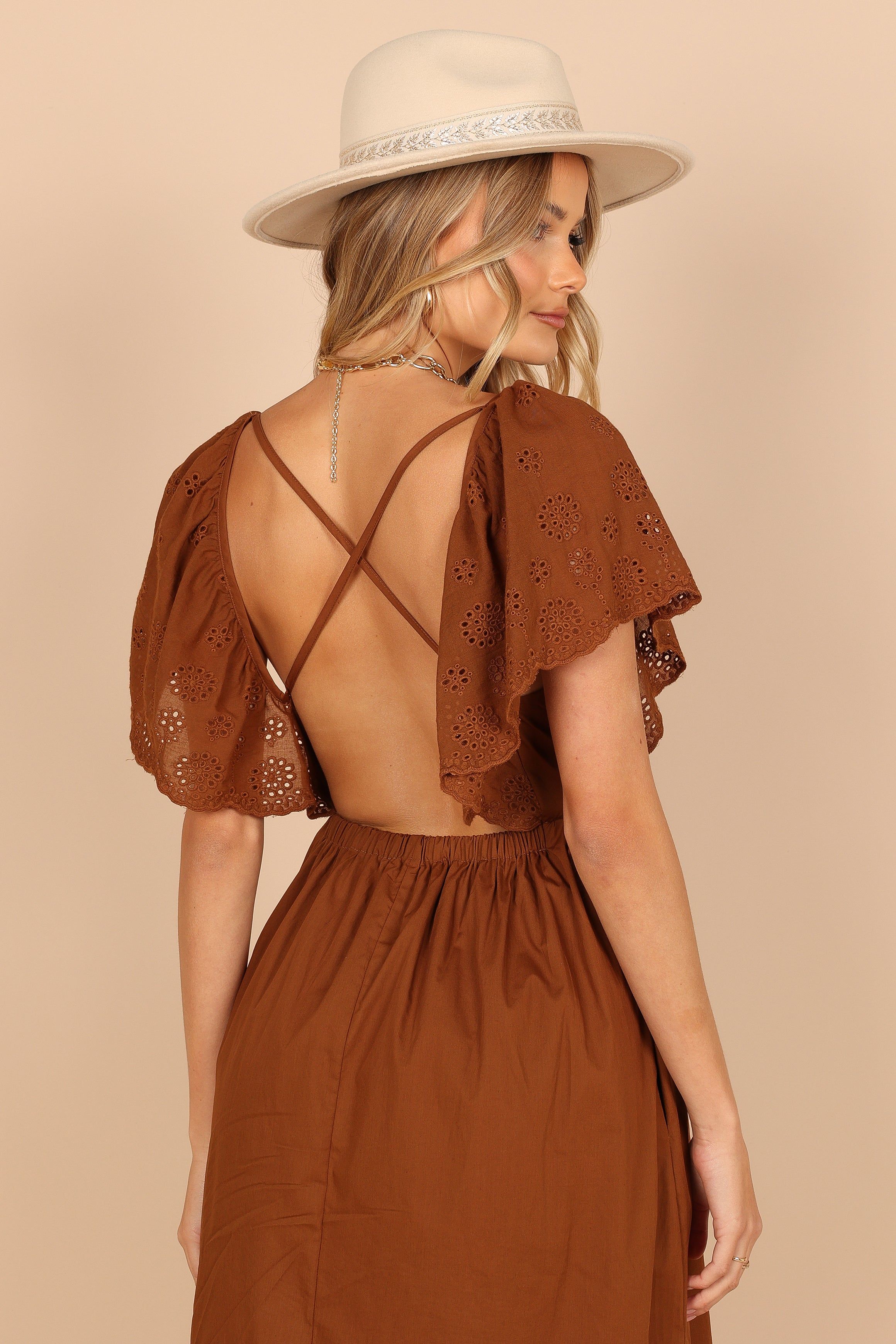 Jacinda Maxi Dress - Chocolate sold by Petal & Pup product image thumbnail 4