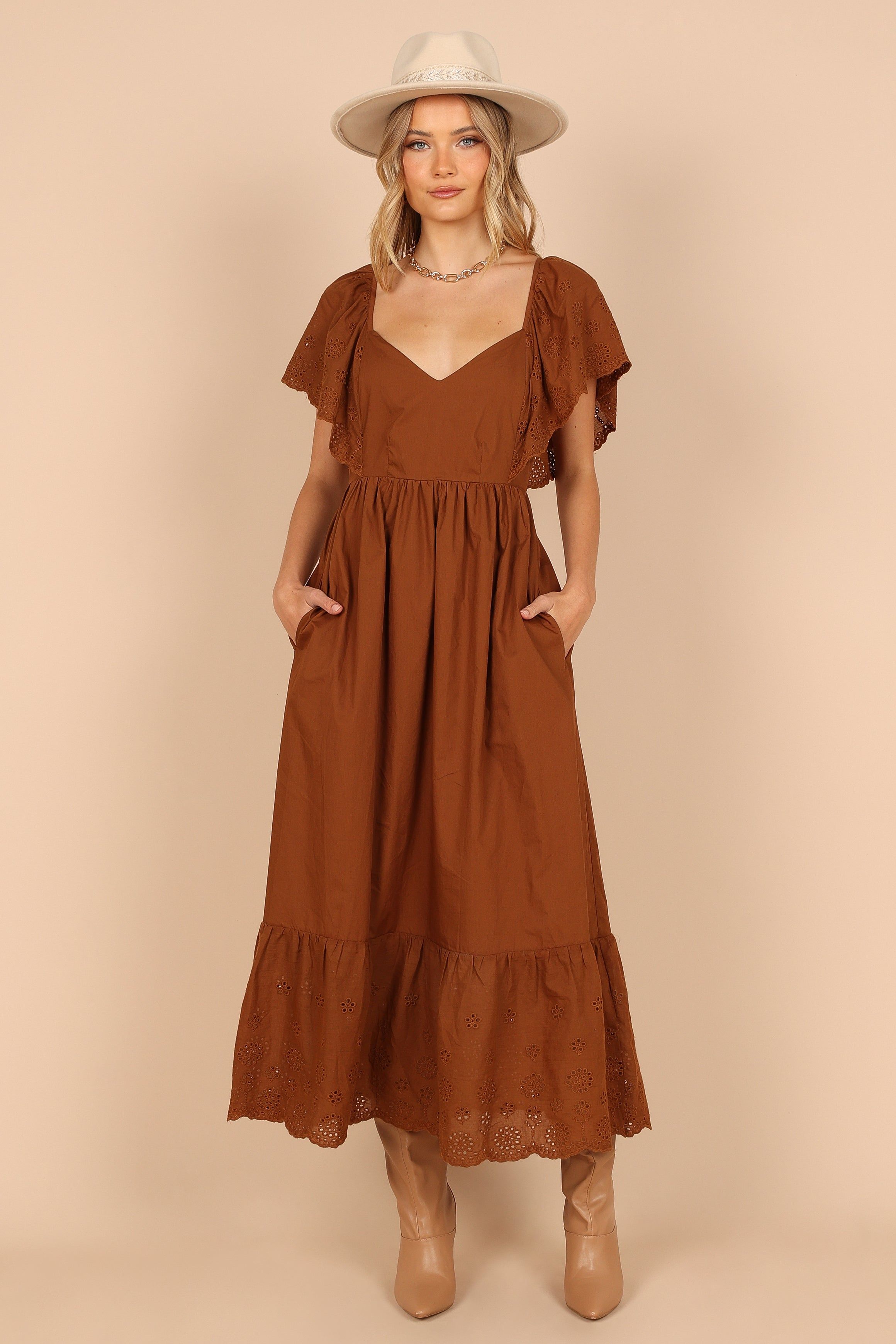 Jacinda Maxi Dress - Chocolate sold by Petal & Pup product image thumbnail 3