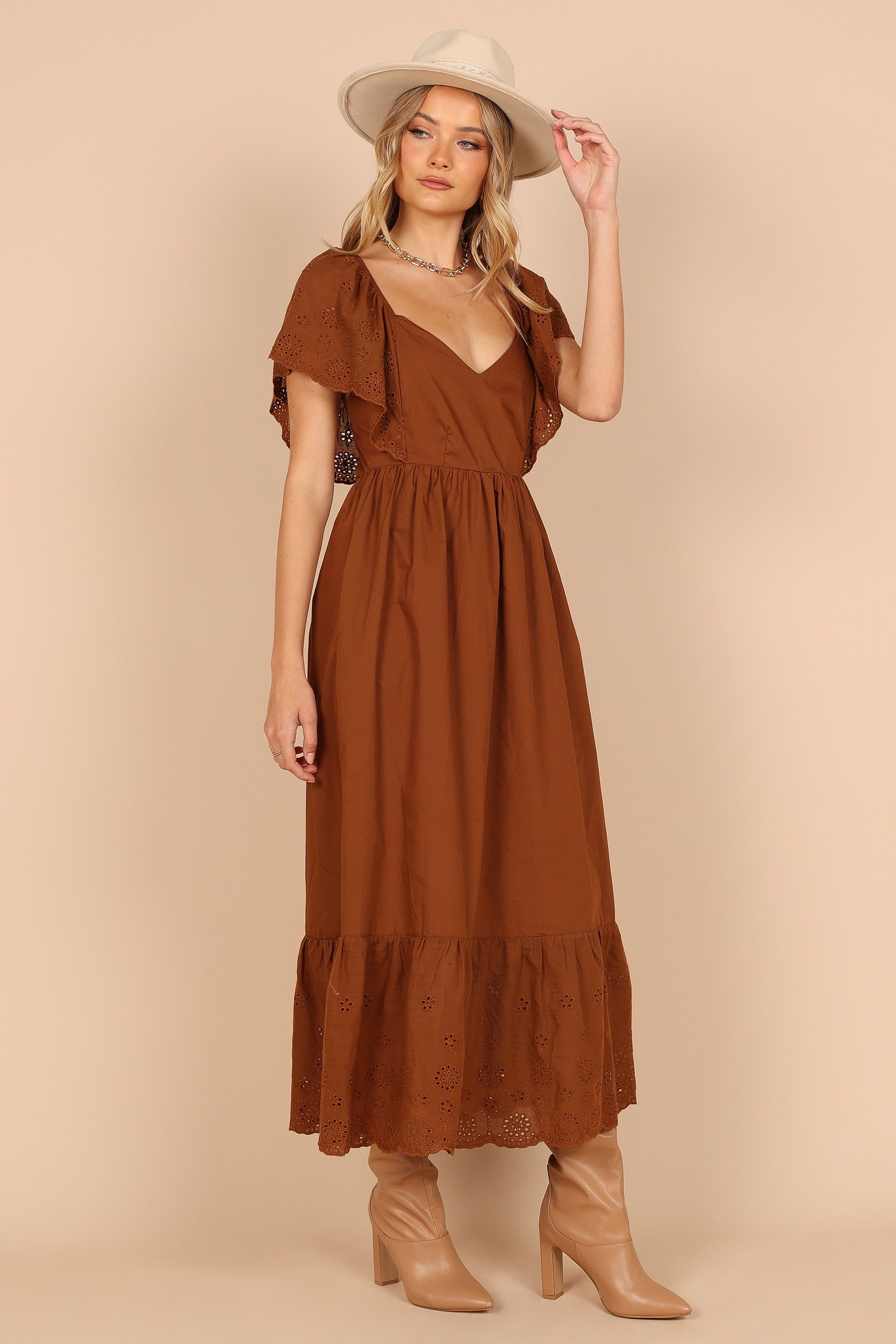Jacinda Maxi Dress - Chocolate sold by Petal & Pup product image thumbnail 8