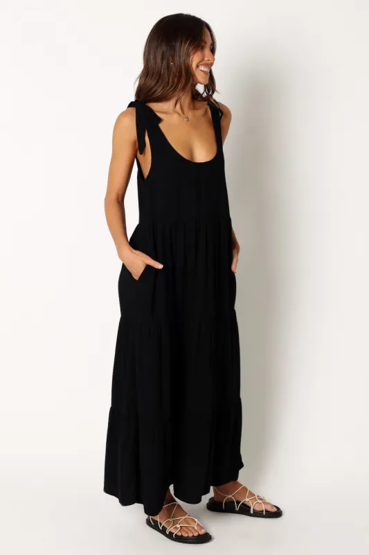 Marcy Midi Dress - Black sold by Petal & Pup