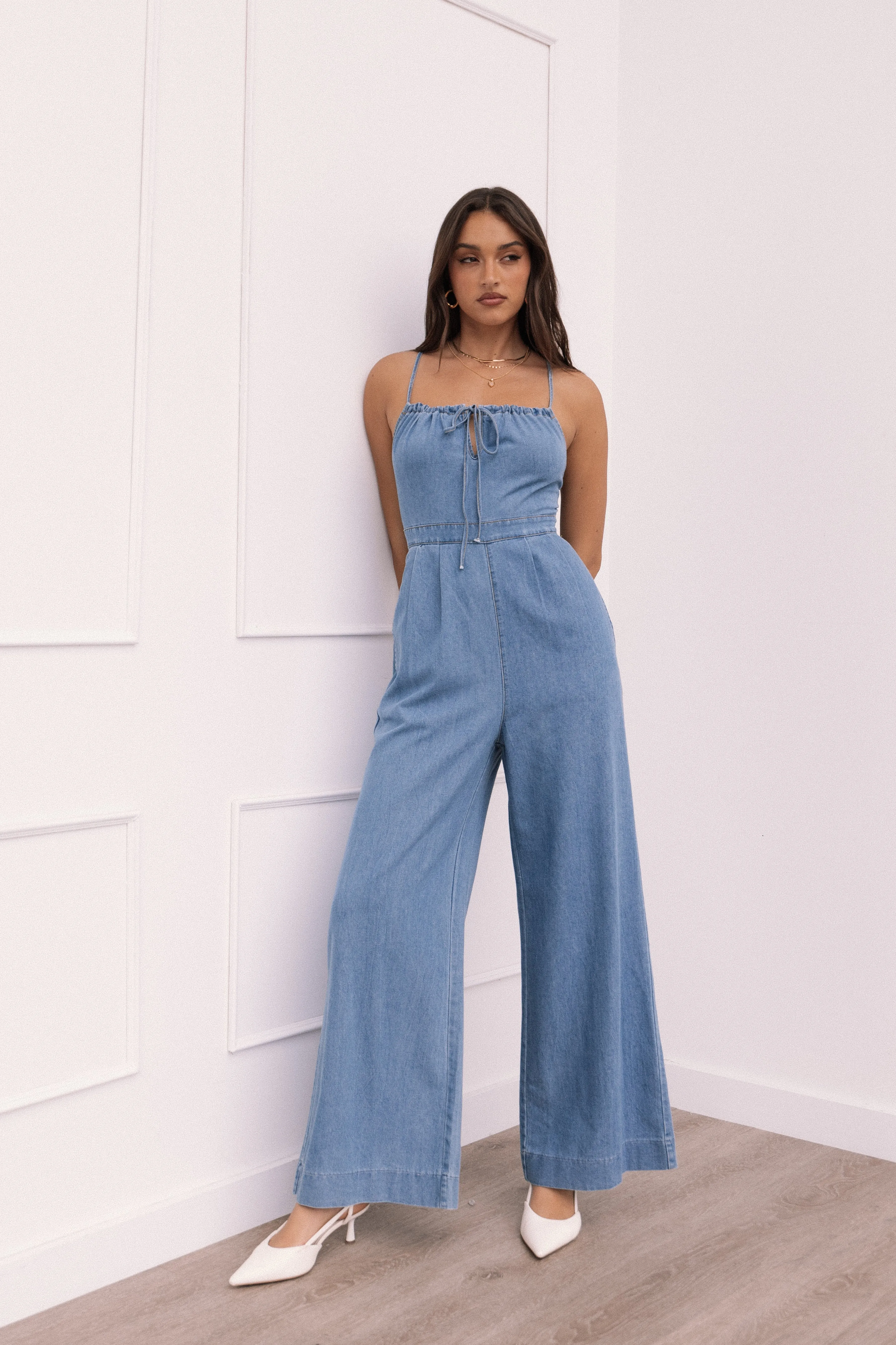 Alliah Jumpsuit - Medium Denim sold by Petal & Pup
