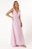 Lainey Tie Maxi Dress - Pink Stripe sold by Petal & Pup