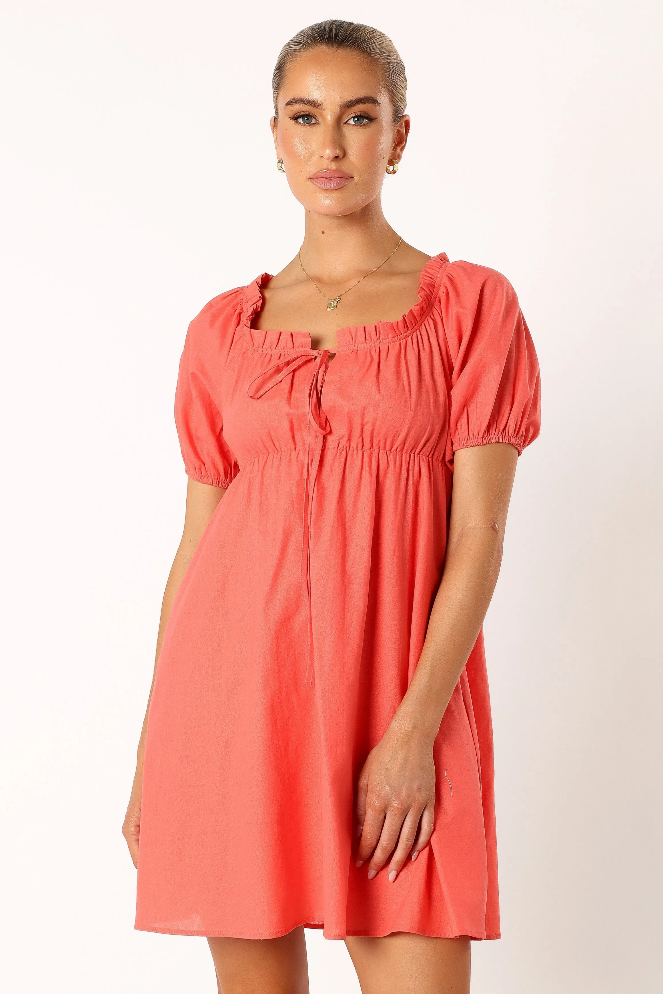 Taylin Mini Dress - Coral sold by Petal & Pup
