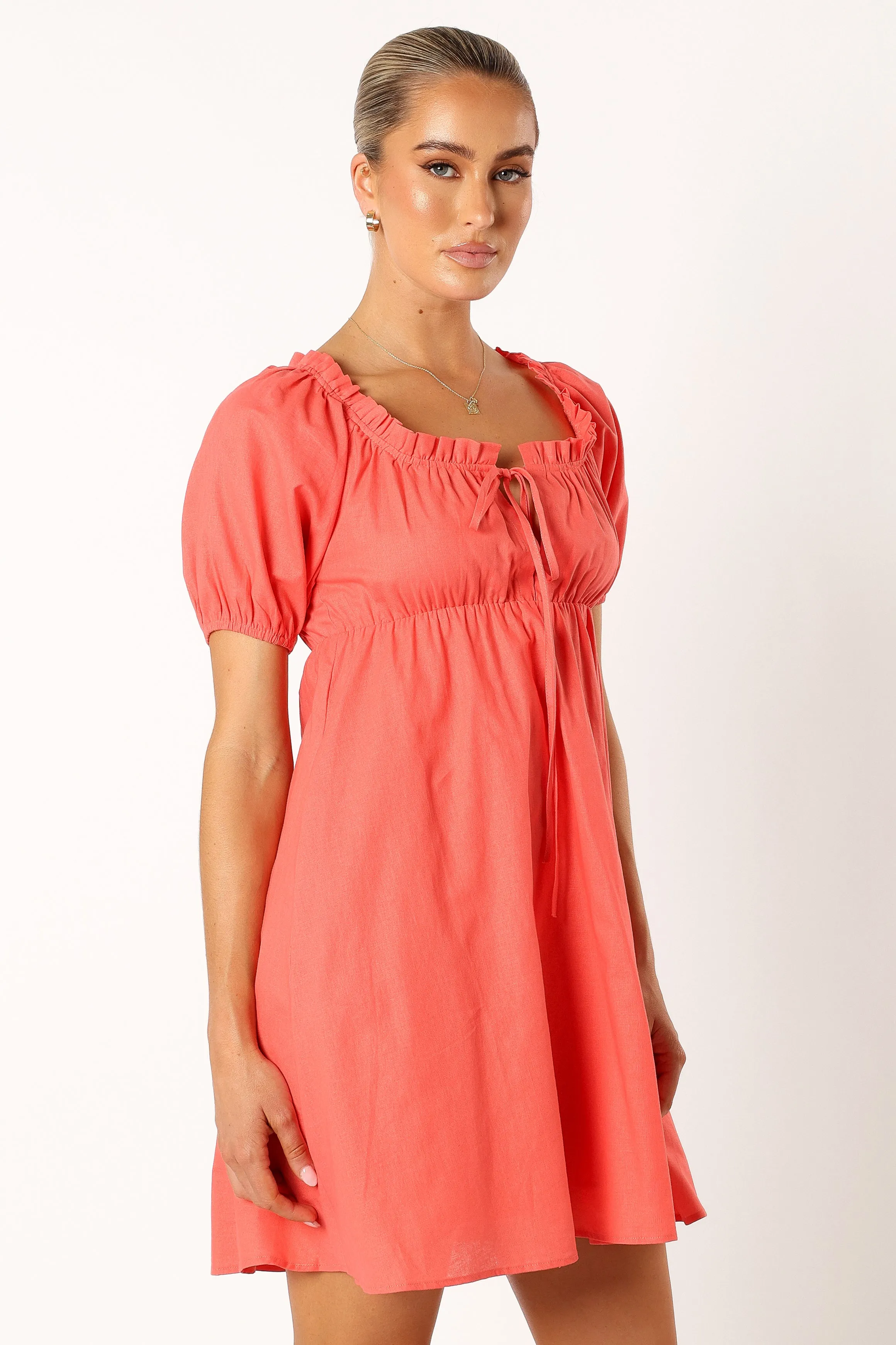 Taylin Mini Dress - Coral sold by Petal & Pup product image thumbnail 5