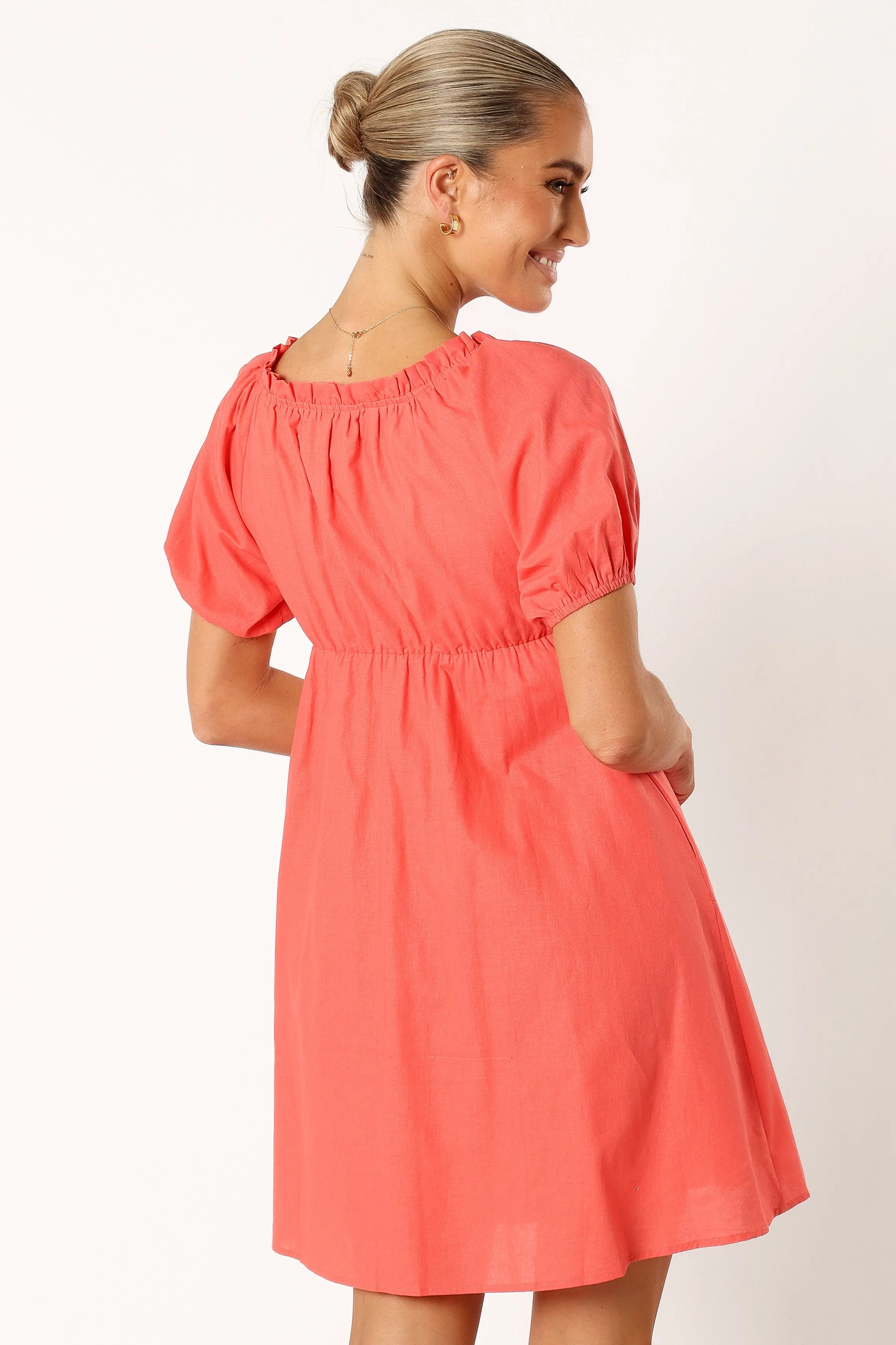 Taylin Mini Dress - Coral sold by Petal & Pup product image thumbnail 3