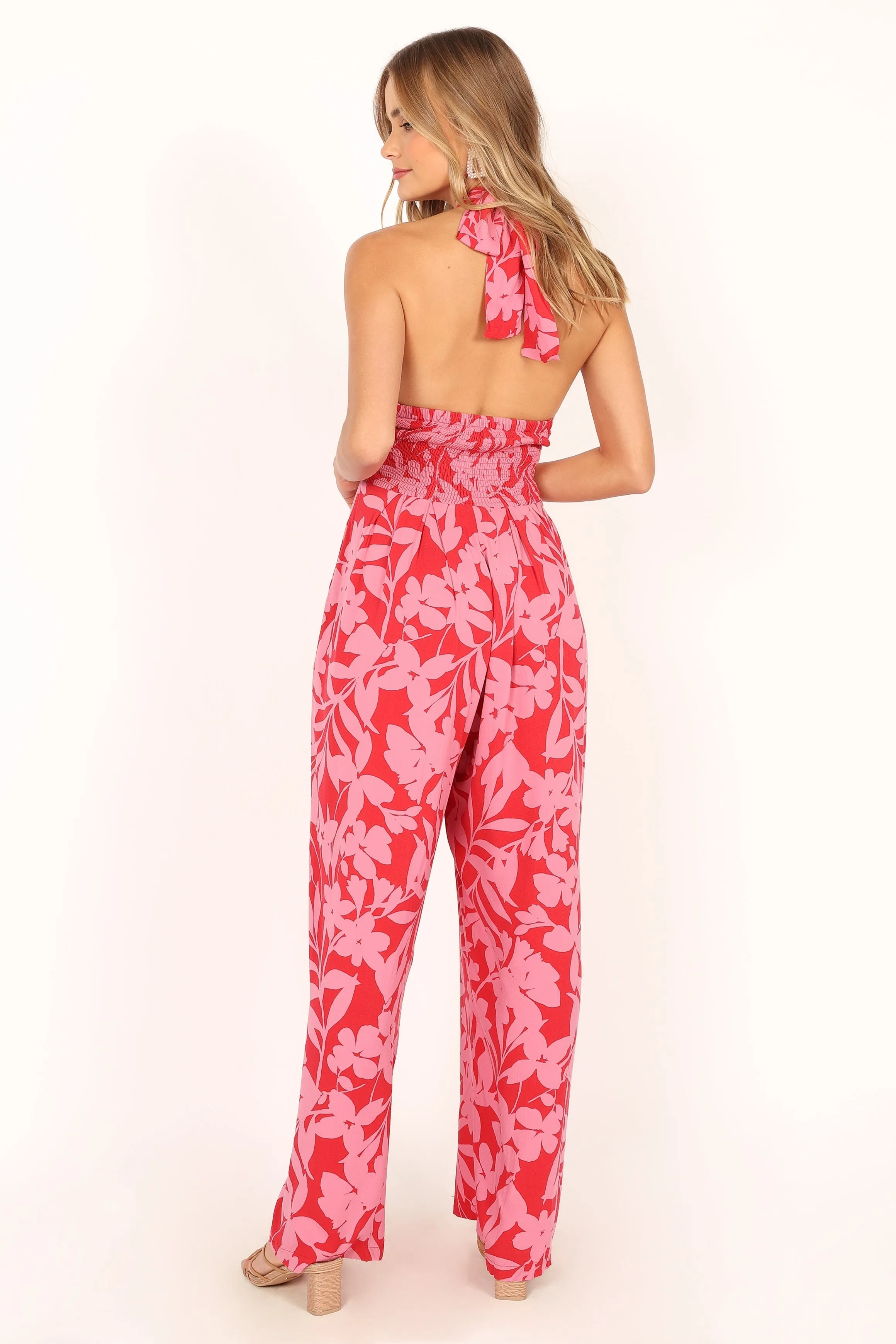 LeLe Halter Jumpsuit - Red/Pink sold by Petal & Pup product image thumbnail 3