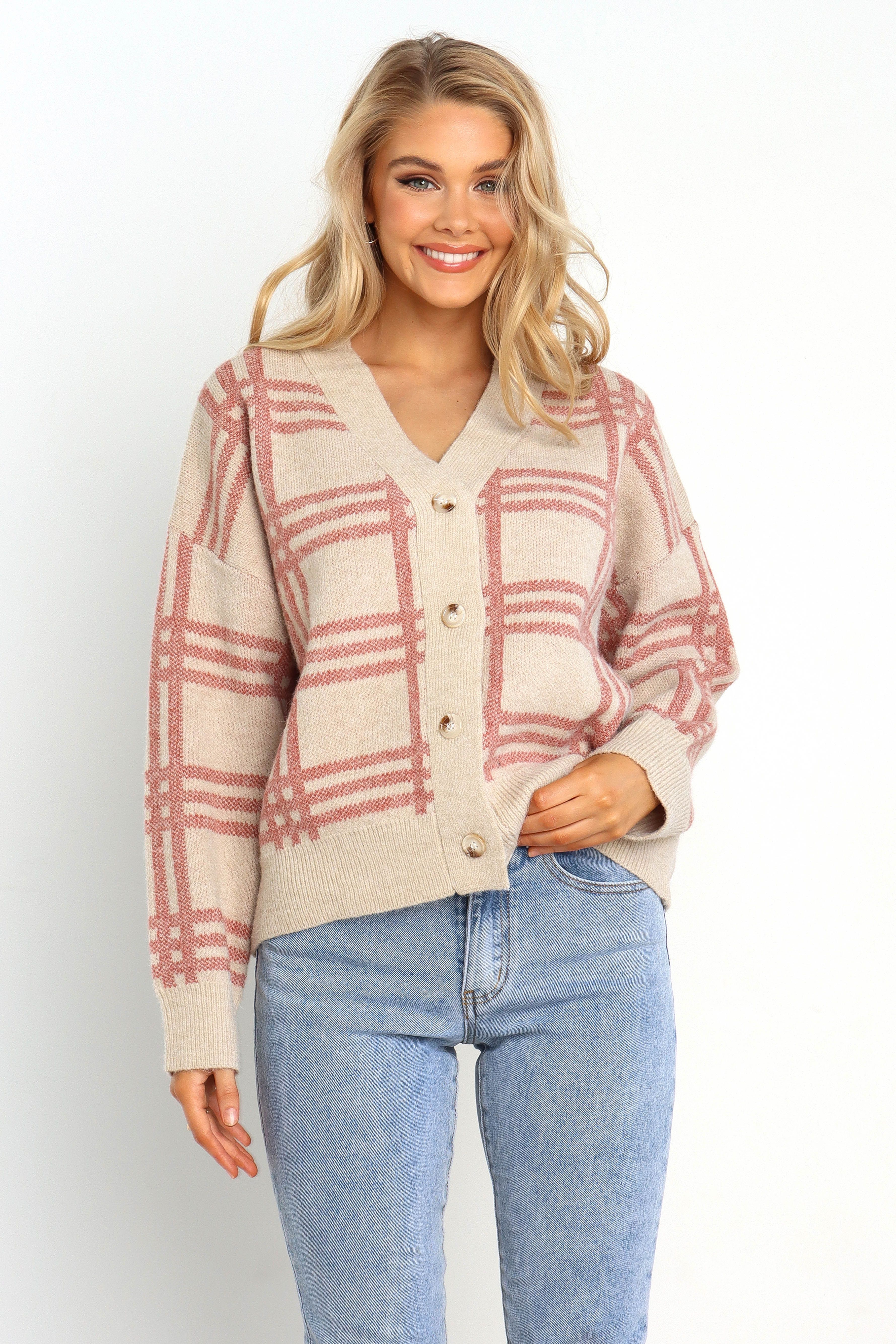 Madison Cardigan - Beige sold by Petal & Pup