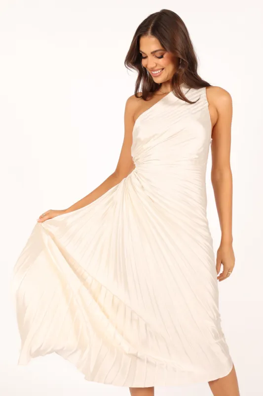 Kleo One Shoulder Maxi Dress - White sold by Petal & Pup