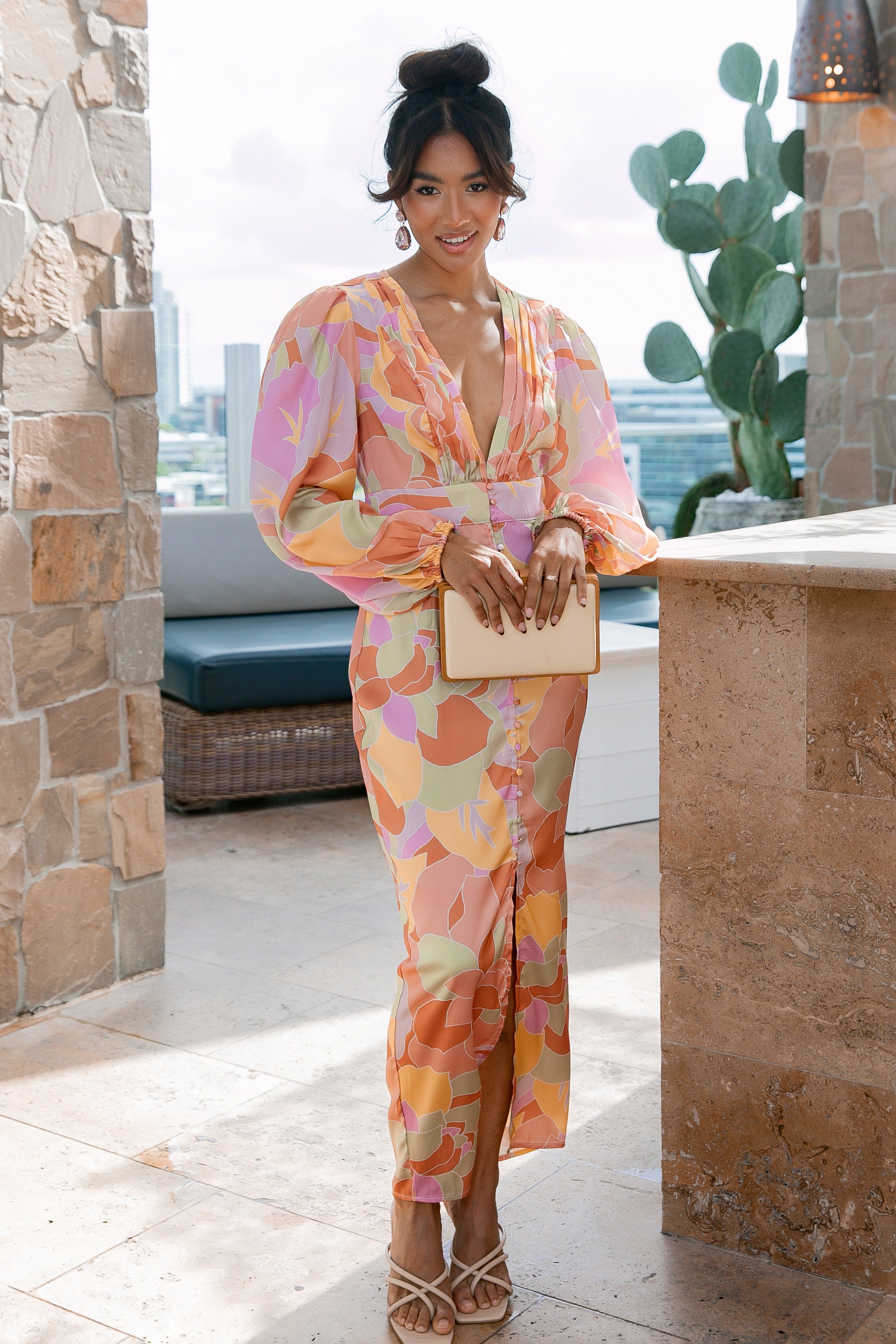 Mindy Dress - Sage Multi sold by Petal & Pup