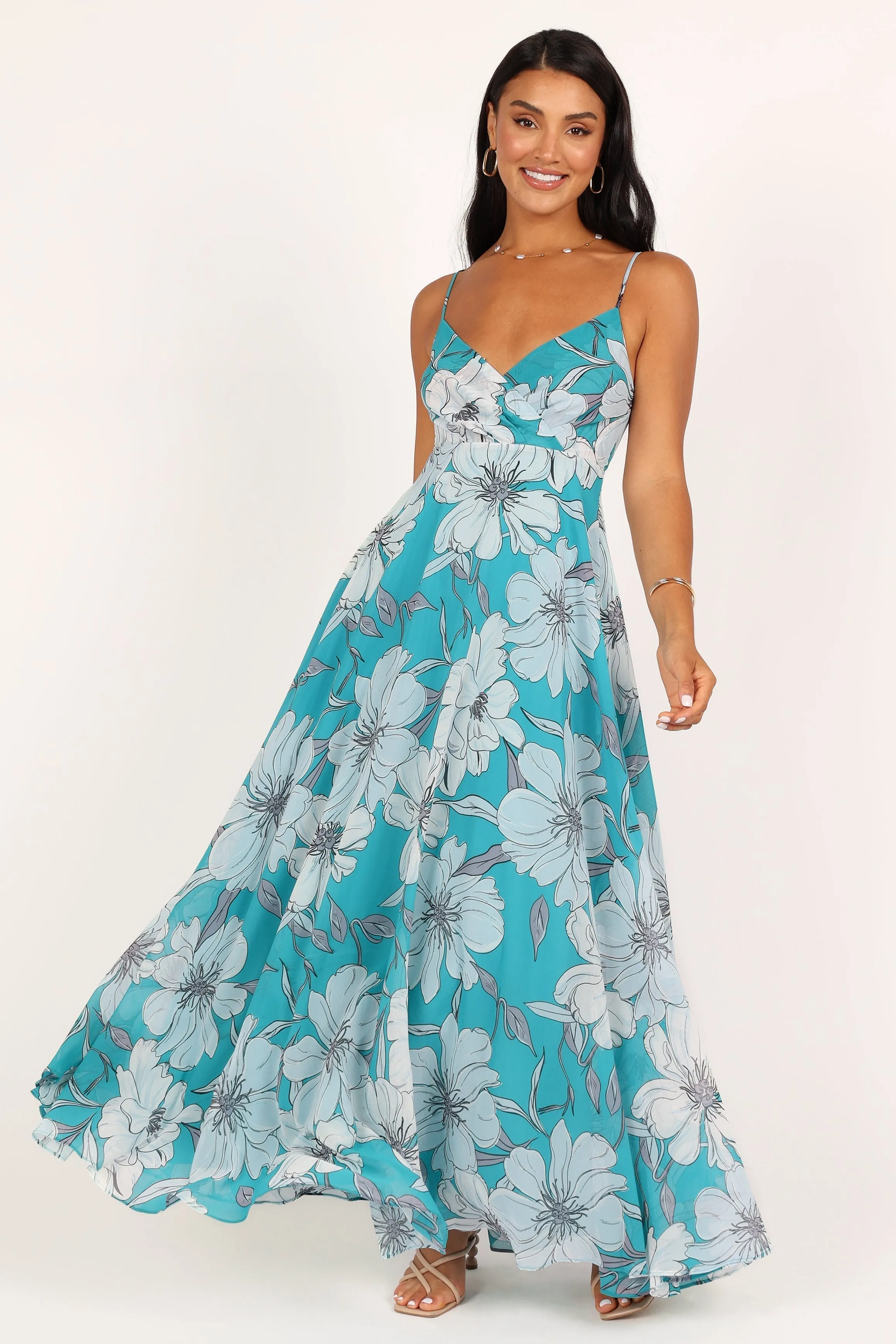 Flourish Maxi Dress - Blue Floral sold by Petal & Pup product image thumbnail 5