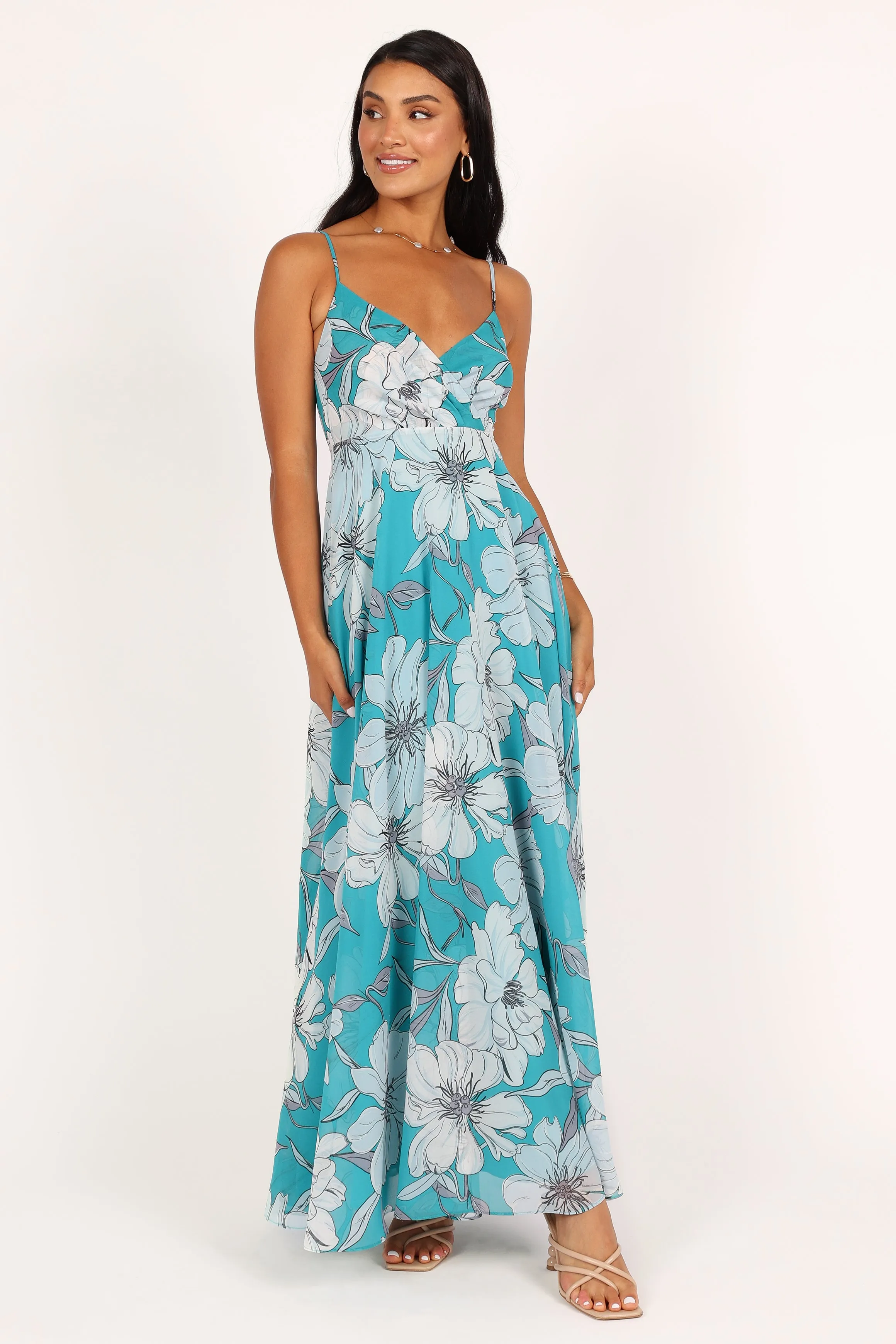 Flourish Maxi Dress - Blue Floral sold by Petal & Pup product image thumbnail 4