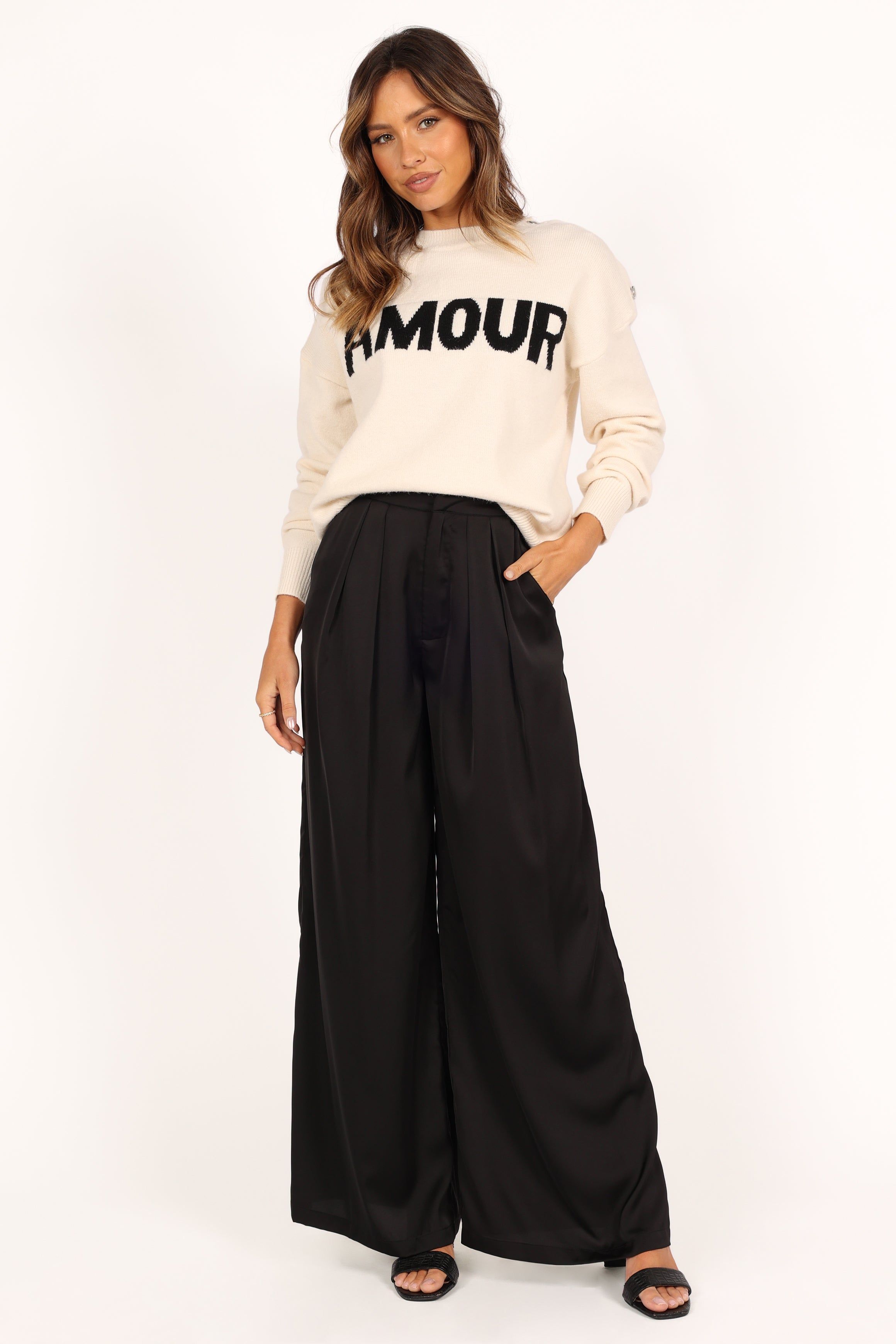 Amour Knit Sweater - Cream sold by Petal & Pup product image thumbnail 4