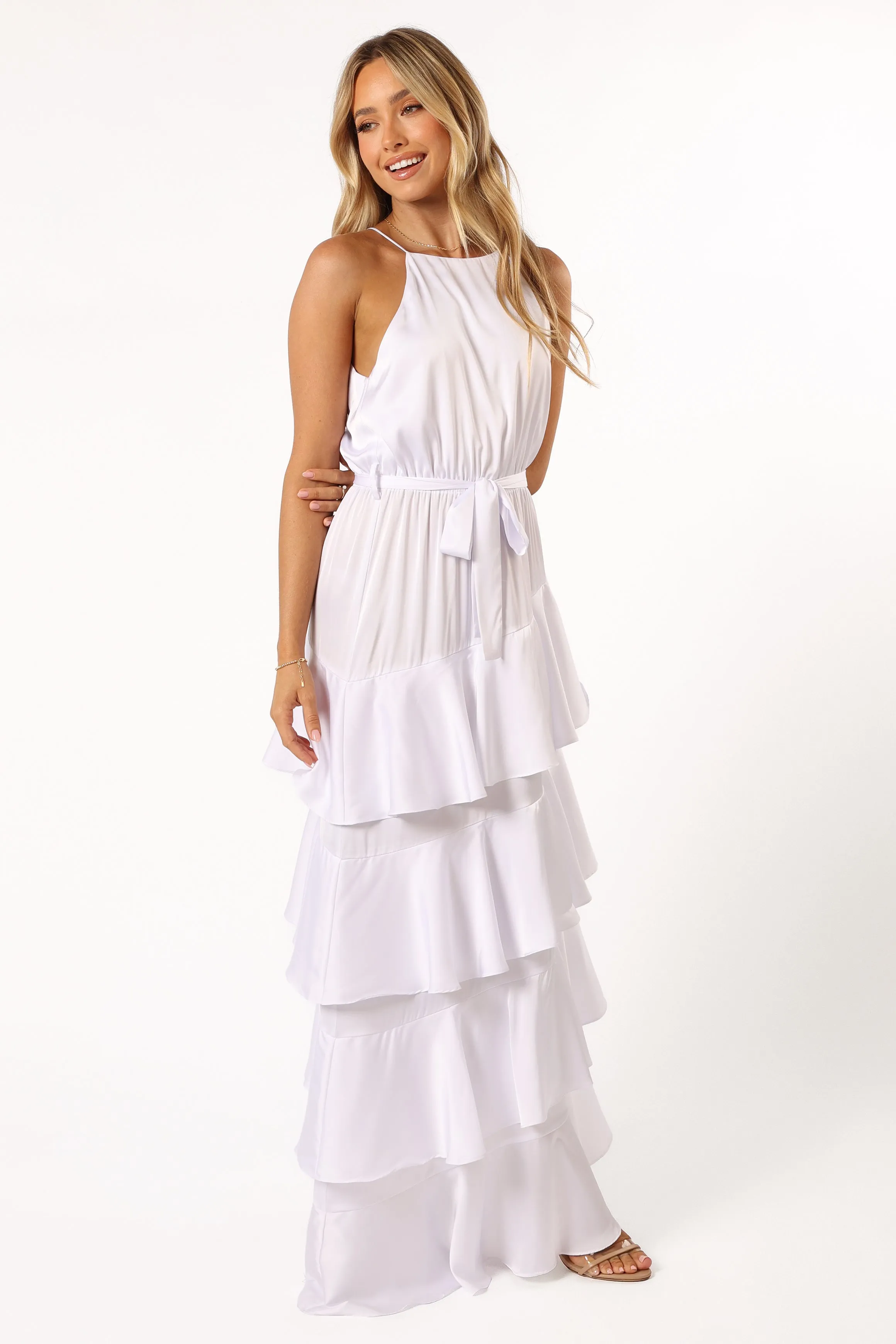 Annalise Tiered Maxi Dress - White sold by Petal & Pup product image thumbnail 5