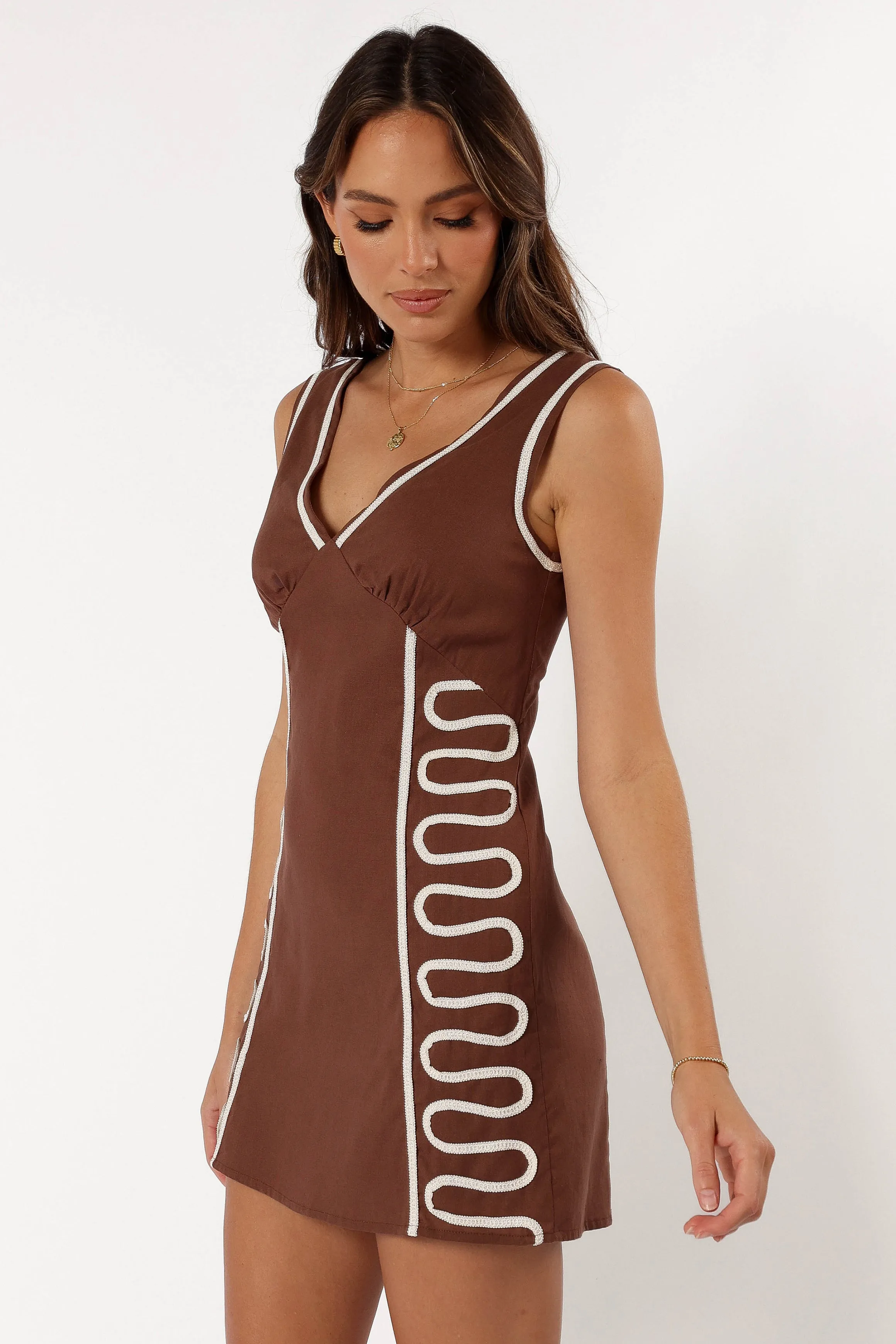 Alexa Mini Dress - Chocolate sold by Petal & Pup product image thumbnail 2