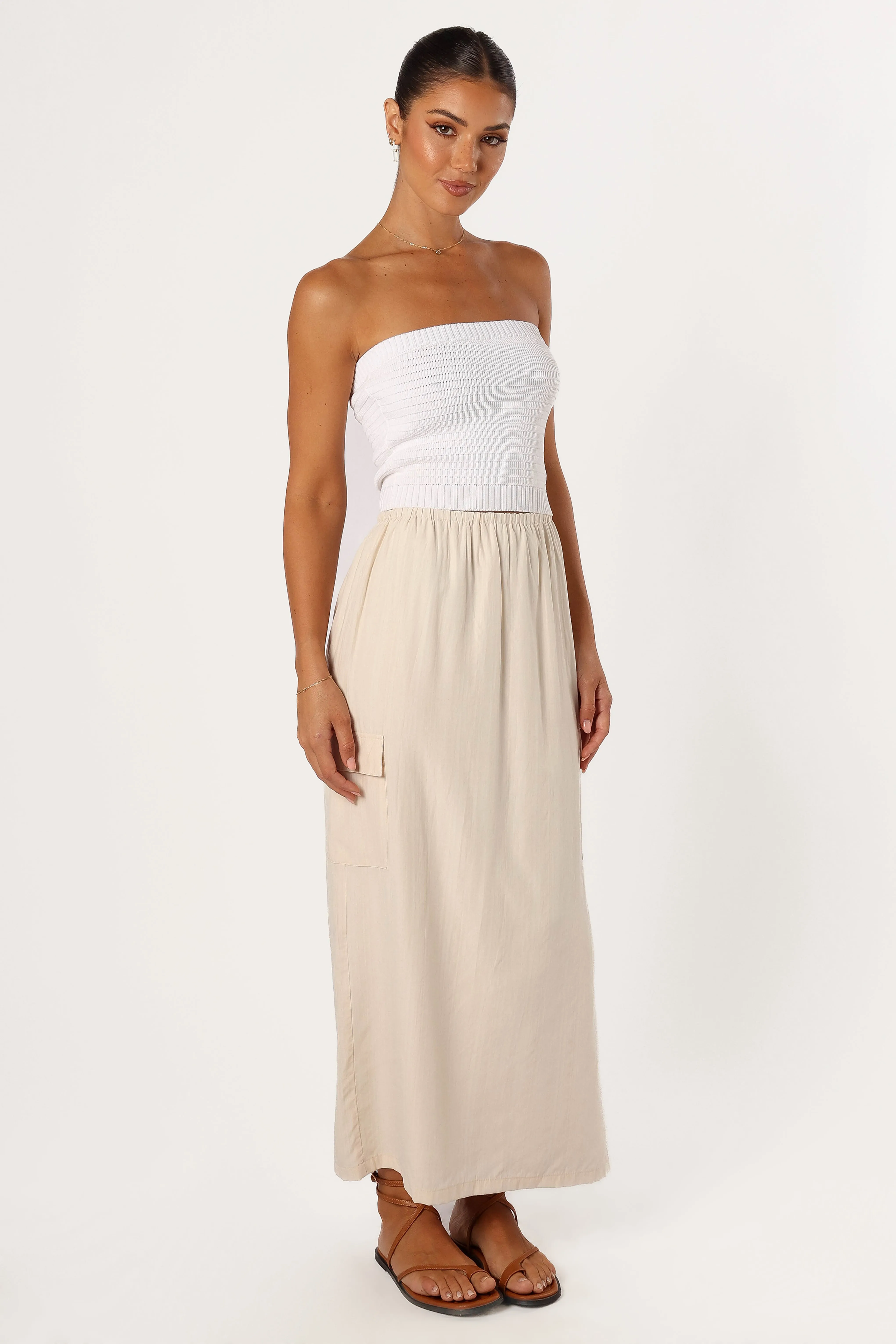 Picilo Long Midi Skirt - Stone sold by Petal & Pup product image thumbnail 3