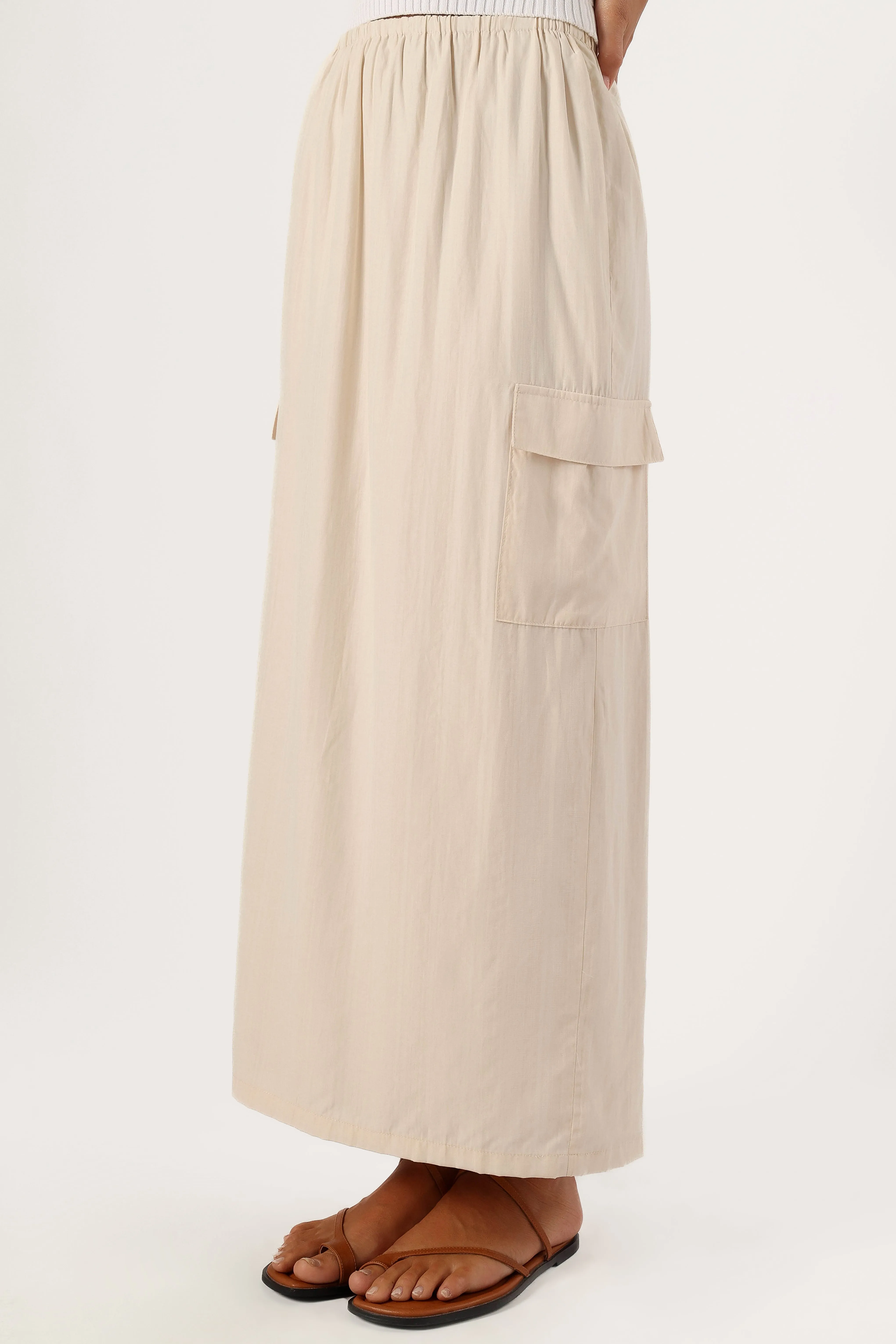 Picilo Long Midi Skirt - Stone sold by Petal & Pup product image thumbnail 5