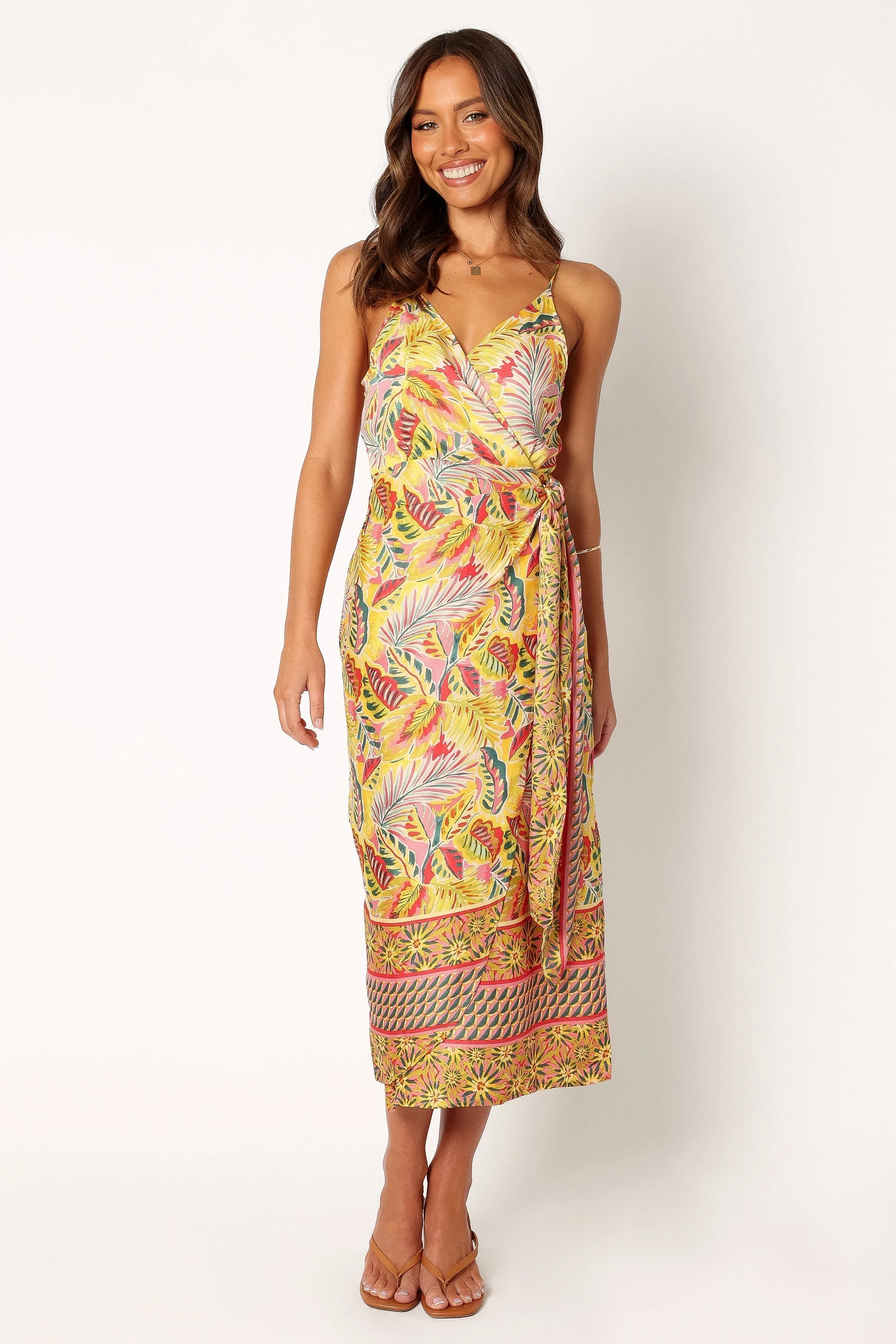 Clement Wrap Midi Dress - Tropical sold by Petal & Pup product image thumbnail 5