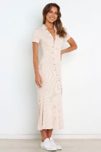 Adelle Dress - Beige sold by Petal & Pup