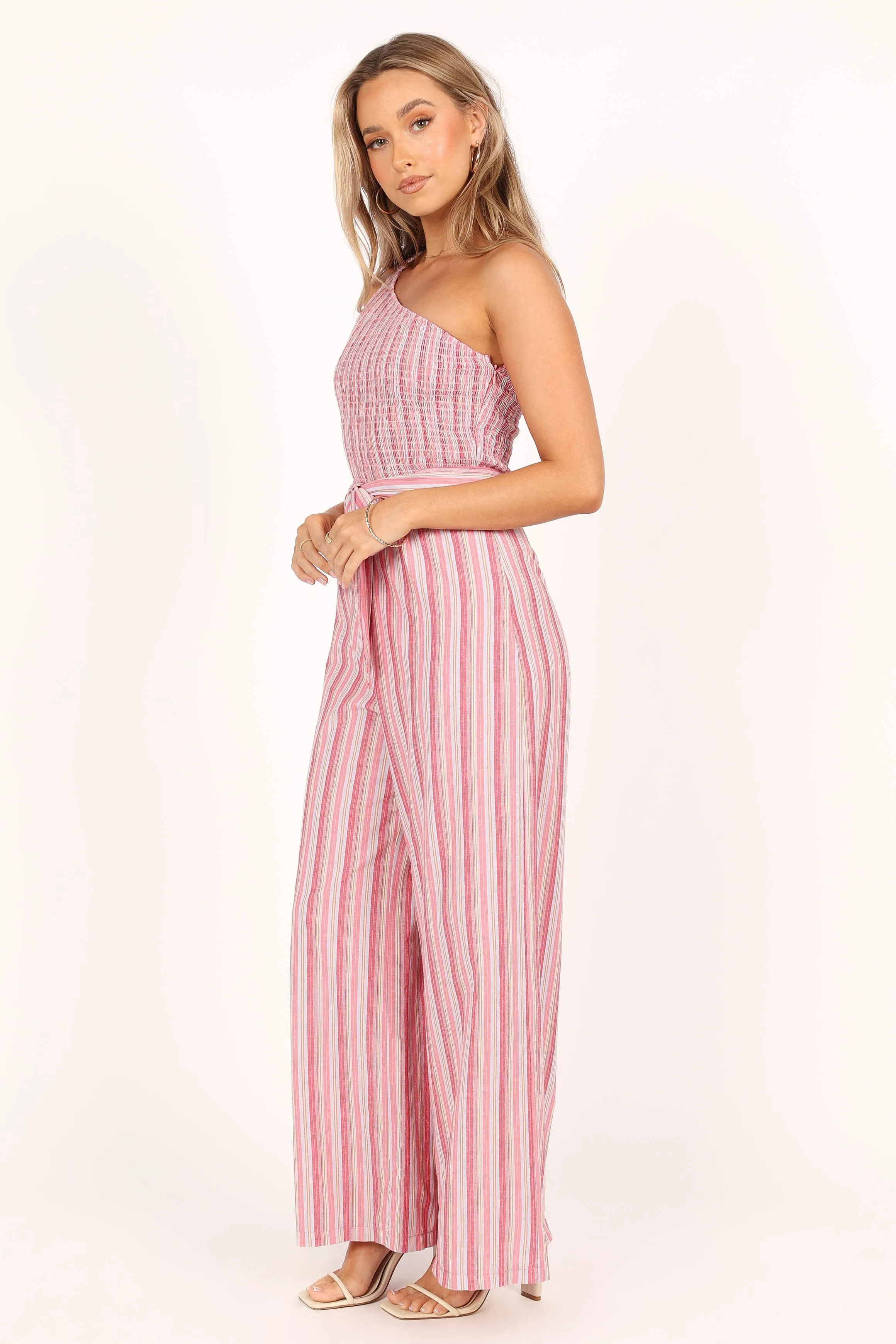 Amilia One Shoulder Jumpsuit - Stripe sold by Petal & Pup product image thumbnail 3