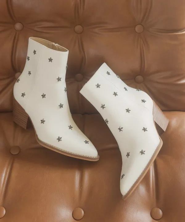 Star Studded Western Boots - White sold by Petal & Pup product image thumbnail 4