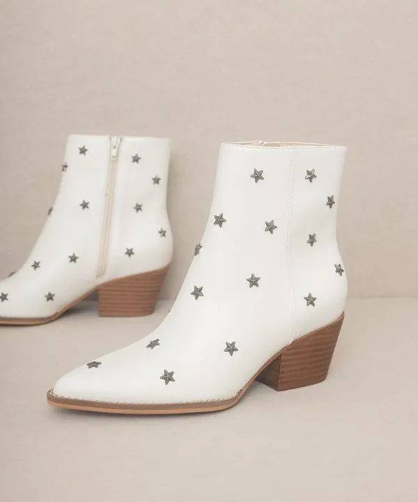 Star Studded Western Boots - White sold by Petal & Pup product image thumbnail 2
