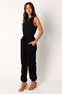 Douglas Jumpsuit - Black sold by Petal & Pup