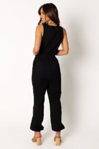 Douglas Jumpsuit - Black sold by Petal & Pup