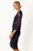 Pia Long Sleeve Midi Dress - Navy sold by Petal & Pup